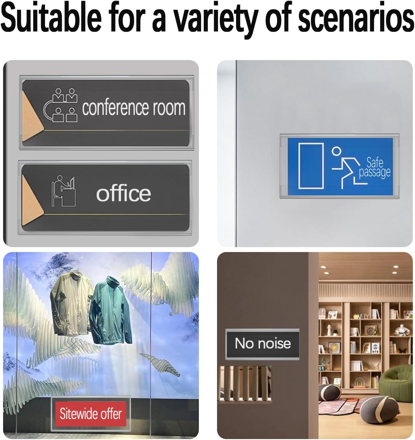 Wholesale Acrylic Sign 3X5 Wall Mount Clear Plastic Sign Holders with Double Sided Tapeand magnetic strip adhesive, Paper Poster Door Document Flyer Acrylic Wall Frame for Office Home Store or Restaurant 10 Pack China Factory Bulk Supply