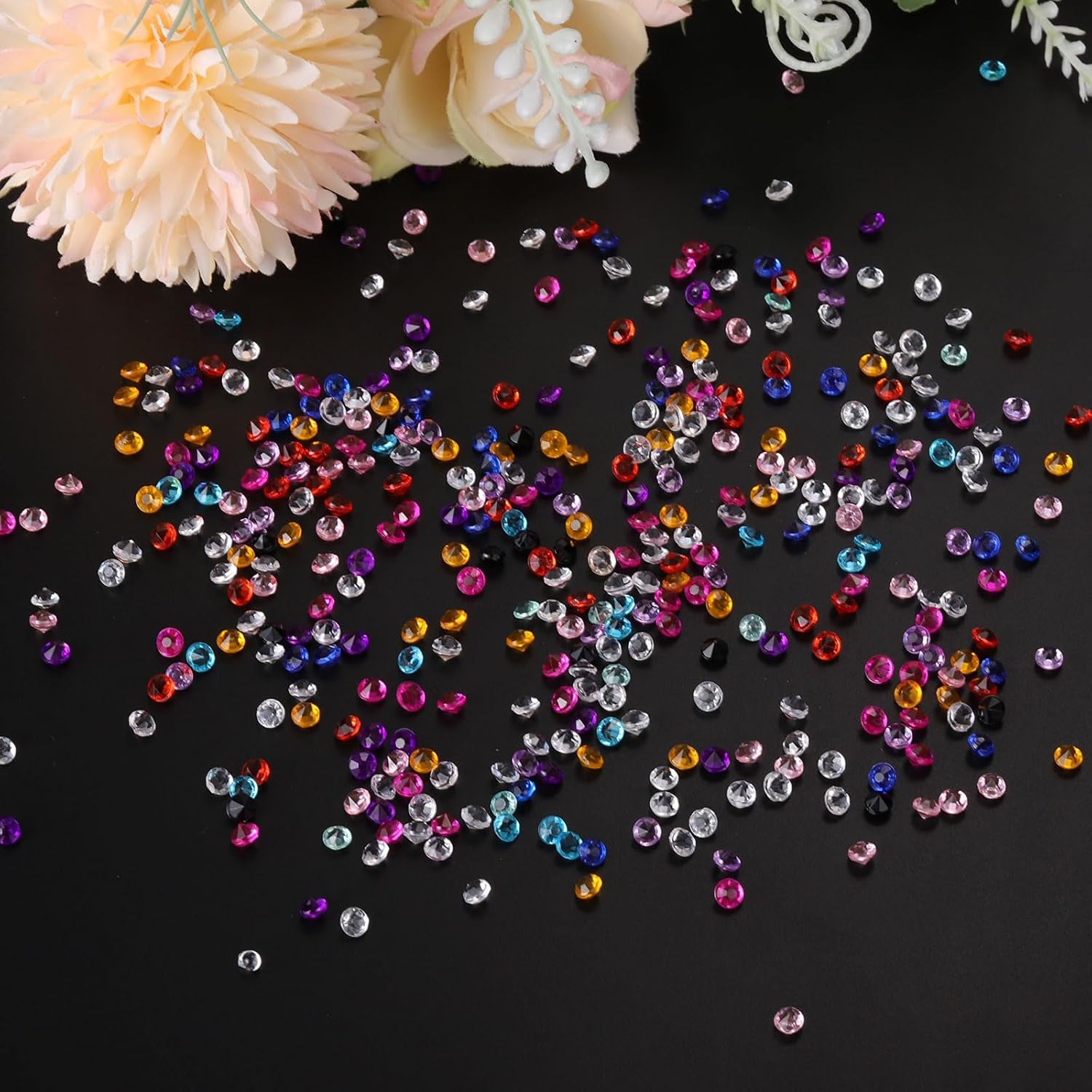 Private Label PATIKIL 4000 Pieces Transparent Diamond Crystal 4mm Acrylic Wedding Diamonds Table Scatter Confetti Vase Fillers Gems for Table Centerpiece Bridal Shower Party, Pink Clear Wholesale Manufacturer