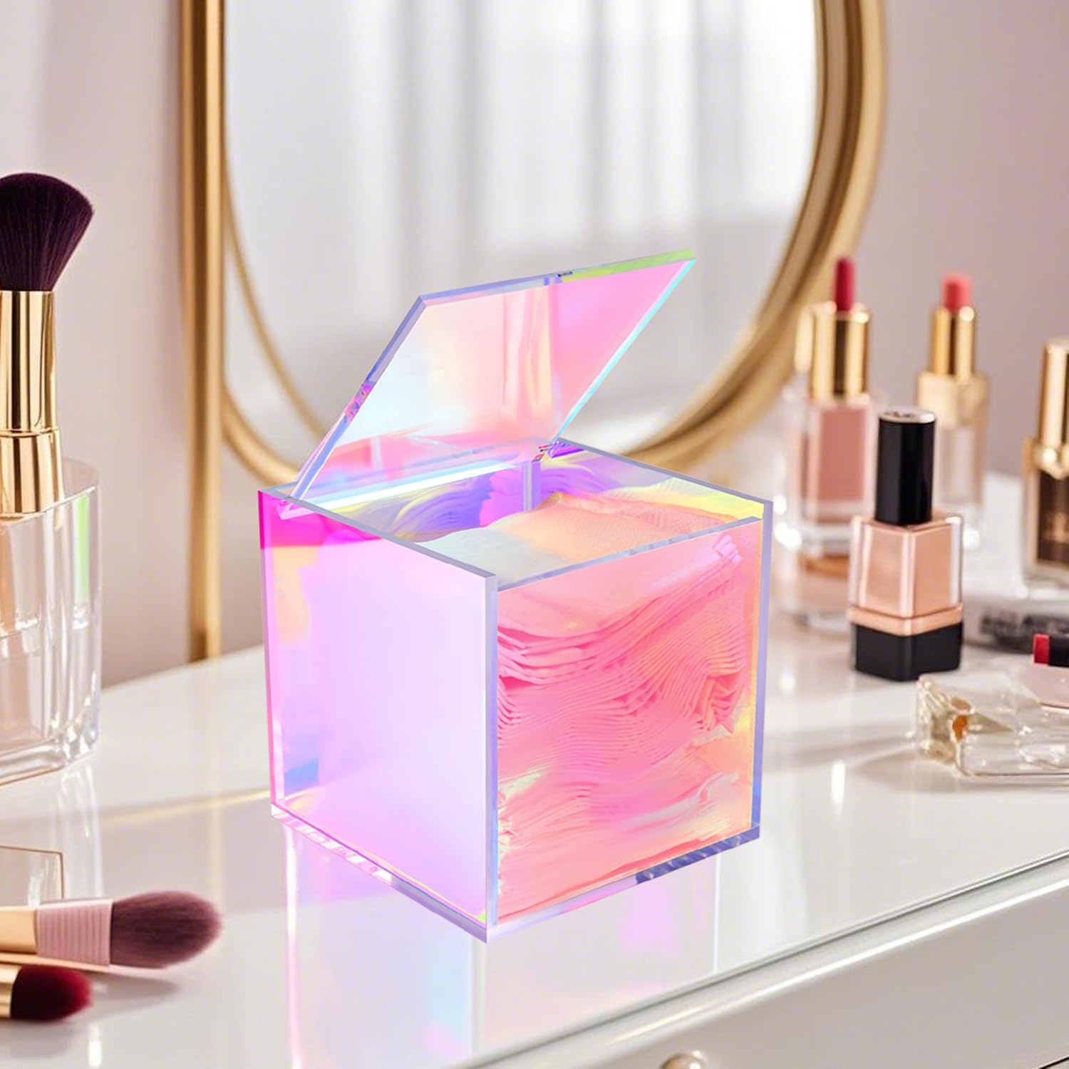 ODM Acrylic Box with Lid Clear Display Case Gift wrap Boxes Prism Box Transparent Square Cube Storage Organizer Containers for Wedding,Birthday Custom Logo Service
