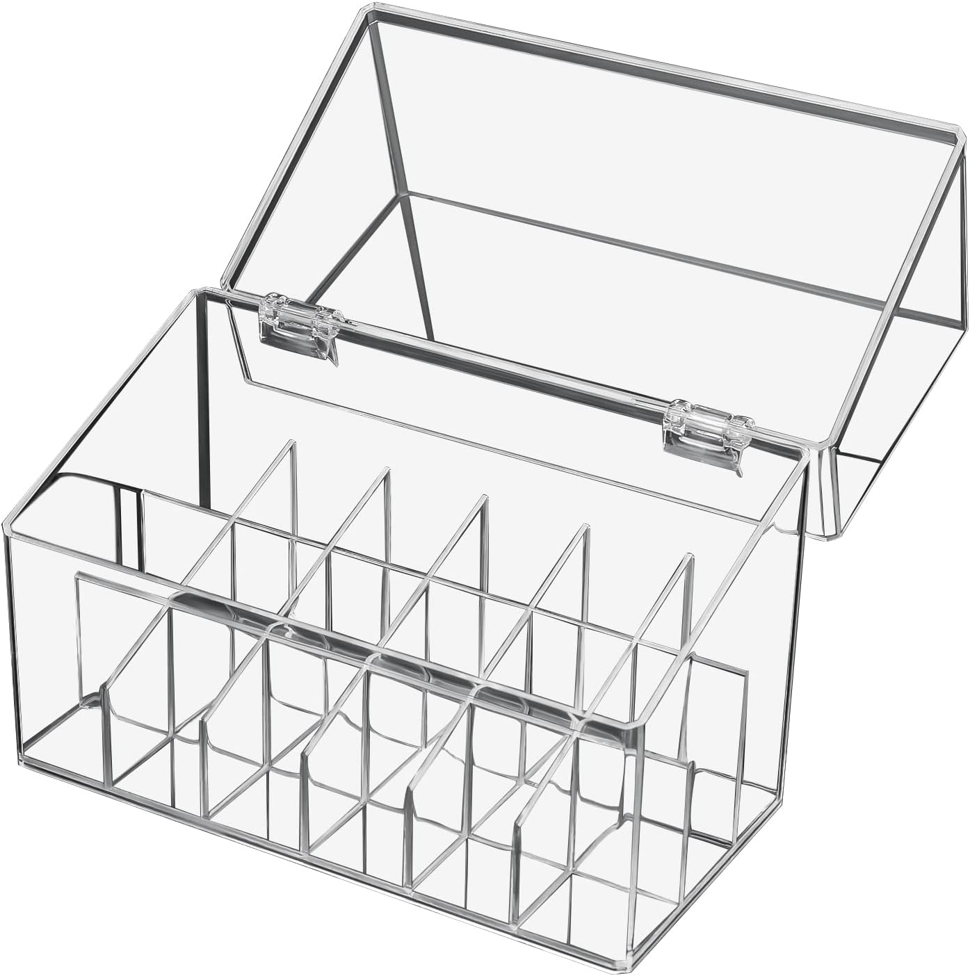 ATOMUS Lipstick Holder Display Case, 18 Slots Lipstick Organizer Storage with Dust Cover Transparent Acrylic Cosmetic Makeup Lipgloss Rack Holder