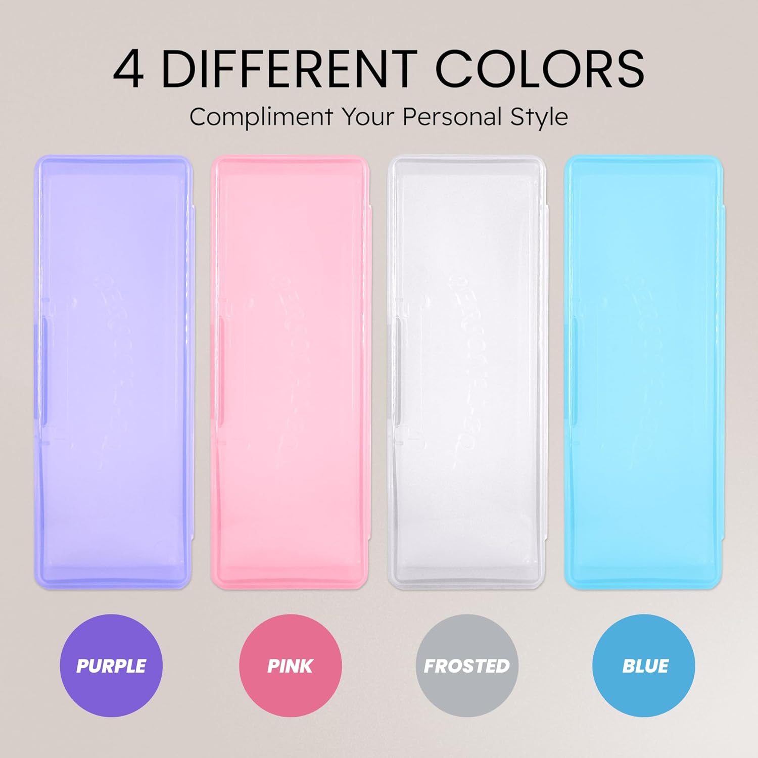 Private Label Beauticom Personal Box Storage Case for Professional Manicurist Nails Pedicure (Large Size) (4 Pieces Mix Color, Mix Color: Pink, Blue, Frosted, Purple) Custom Logo Service