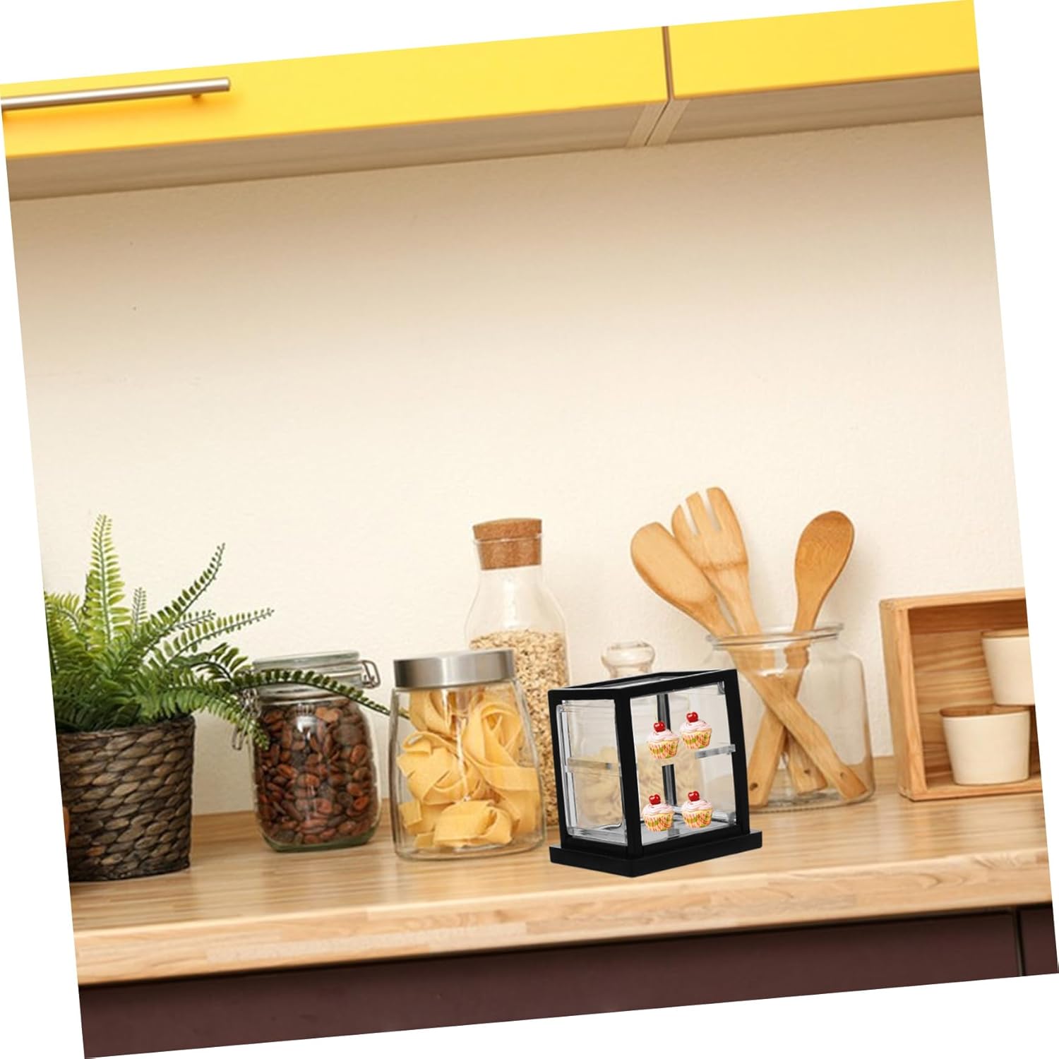 Wholesale OEM ODM Milisten 6pcs Miniature Bakery Display Case Double Layer Transparent Dollhouse Cabinet for Decoration Charming House Accessory for Landscape Display Factory & Supplier