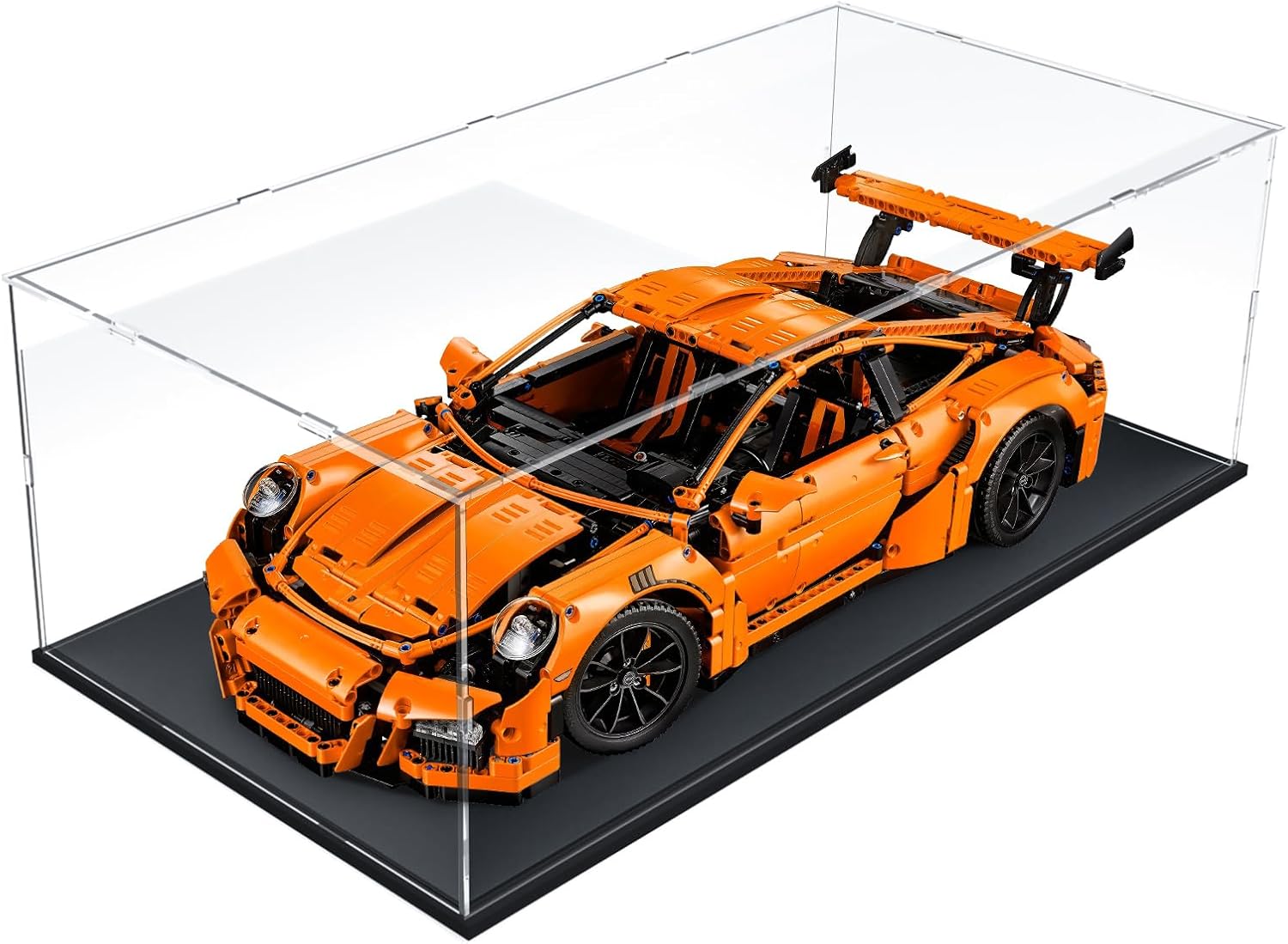 Wholesale OEM ODM DuvinDD Acrylic Display Case for 1/8 Scale Model Car Large Lego Display Case for 42096 42083 Showcase Countertop Clear Display Box Dustproof Storage Acrylic Box with Black Base(23.6x11.8x7.8inch) Factory & Supplier