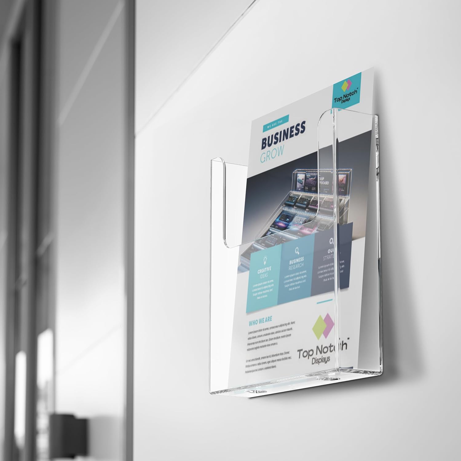 Wholesale Acrylic Brochure Holder for Wall Mounting, Clear Display for 8.5" x 11" Flyers, Literature Holder for Magazines, Pamphlets, Menus, Includes Screws & Plastic Anchors – Pack of 2 China Factory Bulk Supply