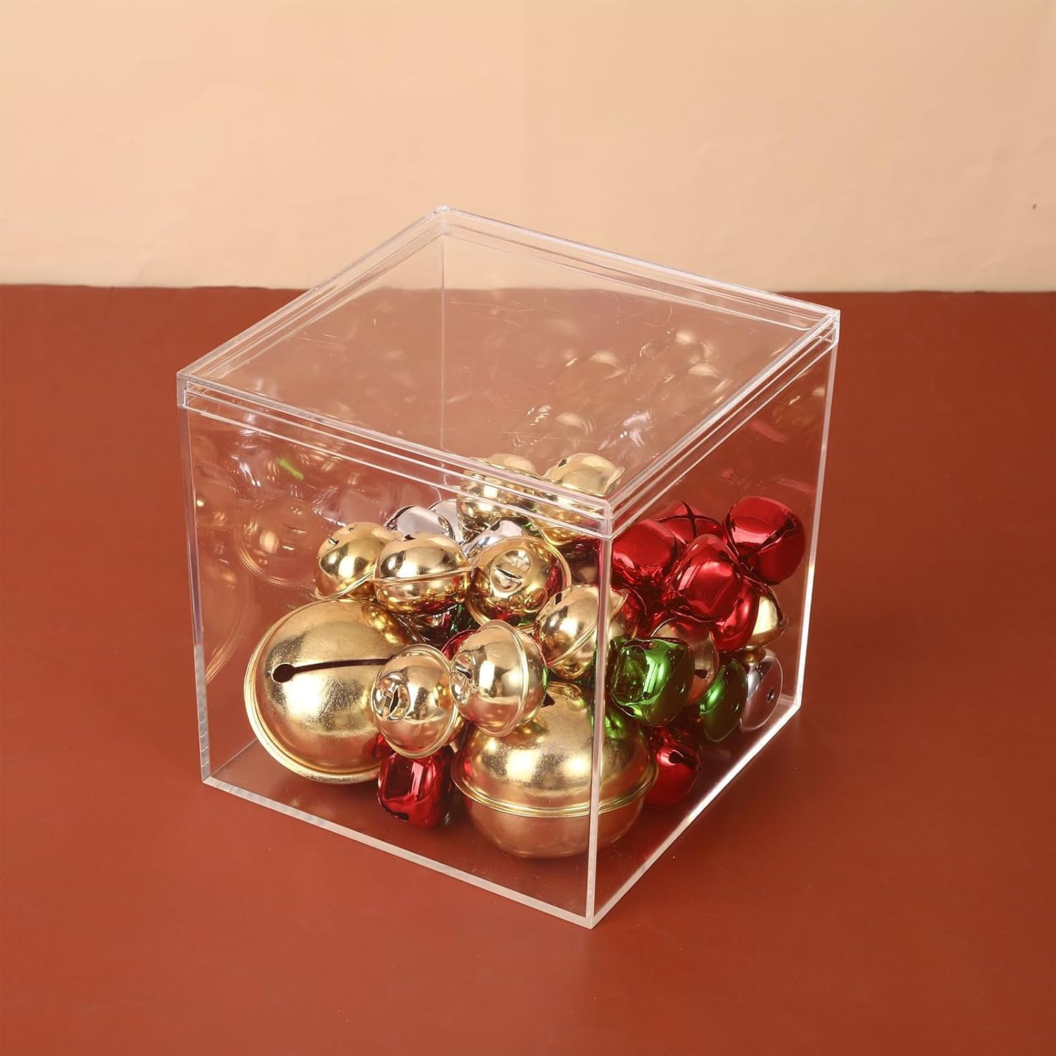 Private Label 4.7/4/3.3/3/2.5 inch Clear Acrylic Box with Lid, Jewelry Display Box, Plastic Square Cube Decorative Storage Boxes for Candy Pill and Tiny Jewelry, Artwork Display Wholesale Manufacturer