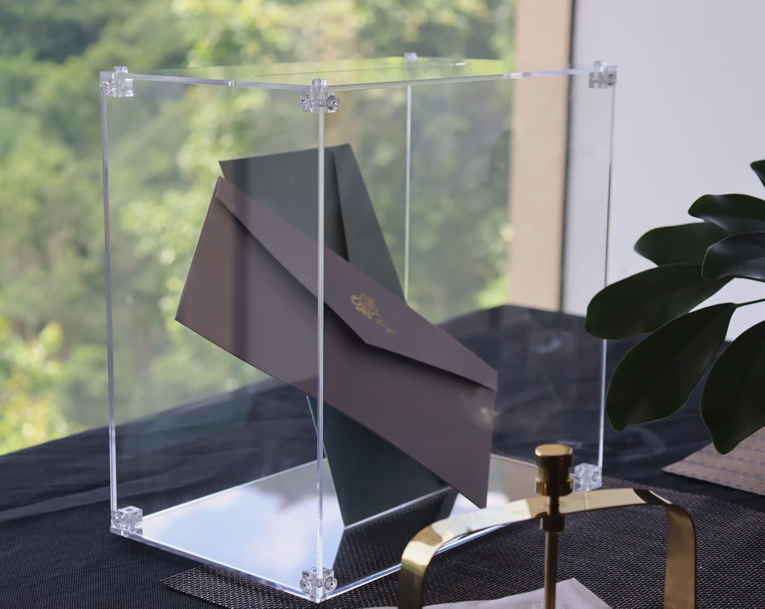Private Label Clear Acrylic Wedding Card Box, DIY Large Card Box with Clear Assembly Parts, Party Cards Receiving for Birthdays, Graduation & Baby Shower Decorations, Easy for Traveling(10x10x6.18”) Wholesale Manufacturer