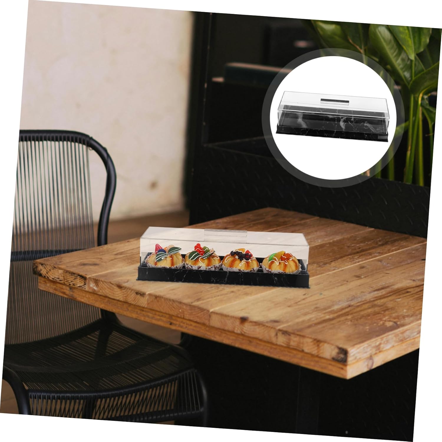 Wholesale OEM ODM Amosfun Marble Cake Platter with Lid Rectangular Dessert Holder for Home Bakery and Birthday Parties Acrylic Cover with Artistic Marble Pattern Elegant Cake Tray for Memorable Moments Factory & Supplier