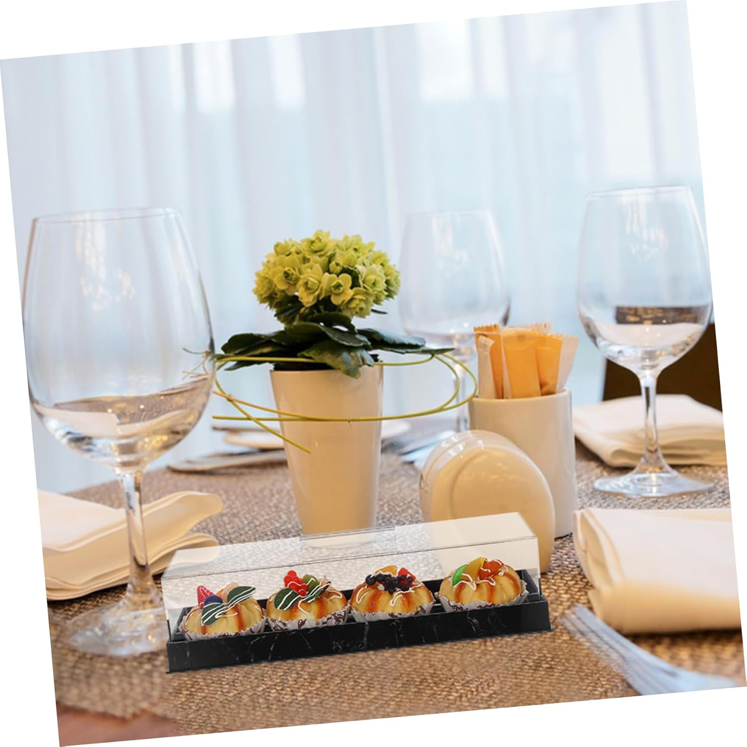 Wholesale OEM ODM Healifty Rectangular Marble Cake Tray with Cover Elegant Dessert Stand for Parties Home Use Birthdays Easy to Clean Acrylic Display Holder for Cakes Pastries Factory & Supplier