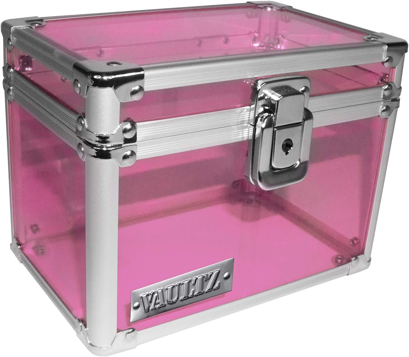 Private Label Vaultz Lockable Index Card Holder - Flash Card Organizer for Recipes, Passwords or Studying Holds 450 4x6 Notecards - Index Card Box Study Accessories, Pink Acrylic Custom Mold Development