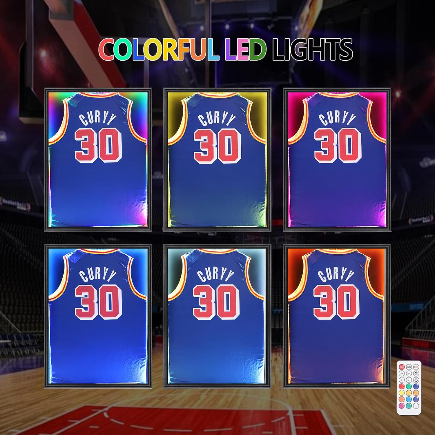 Private Label Jersey Display Frame Case, Large Lockable Shadow Box Sports Jersey Frame with 98% UV Protection Acrylic and Hanger for Baseball Basketball Football Shirt Ecommerce Ready Product