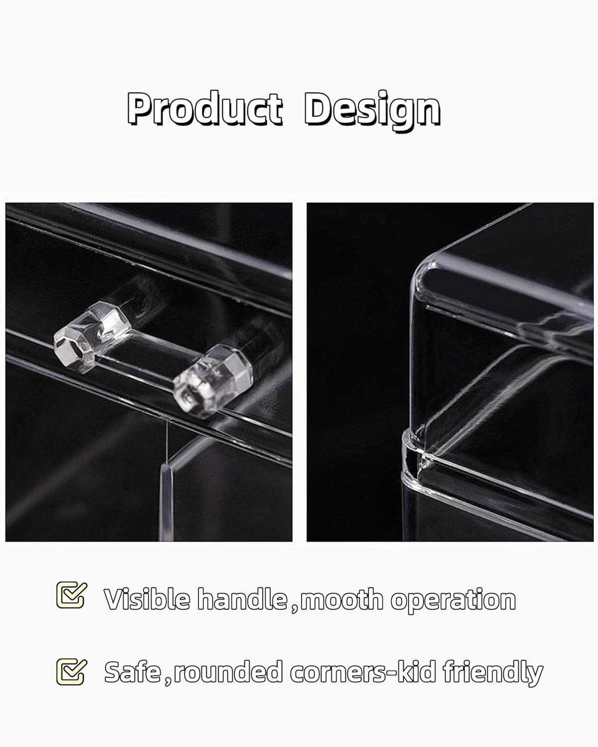 Private Label Clear Acrylic Card Storage Box with Lid and Handle – Stackable Dustproof Display Case for Trading Cards, Makeup, Accessories, and More – Transparent Collector Organizer for Pokémon, MTG, Sports Cards Custom Logo Service
