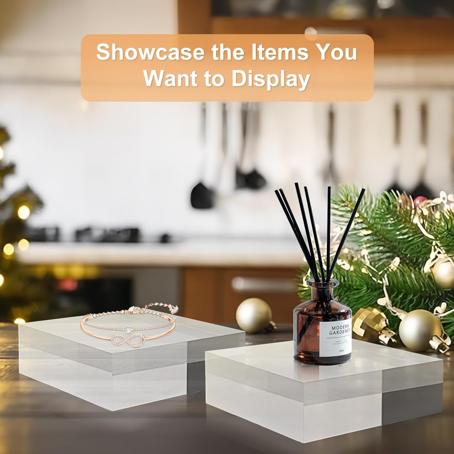 ODM 6 Pcs Acrylic Block 3" x 3" x 1" Clear Acrylic Cube, Polished Lucite Blocks Square Acrylic Base for Displaying Jewelry, Necklace Custom Logo Service