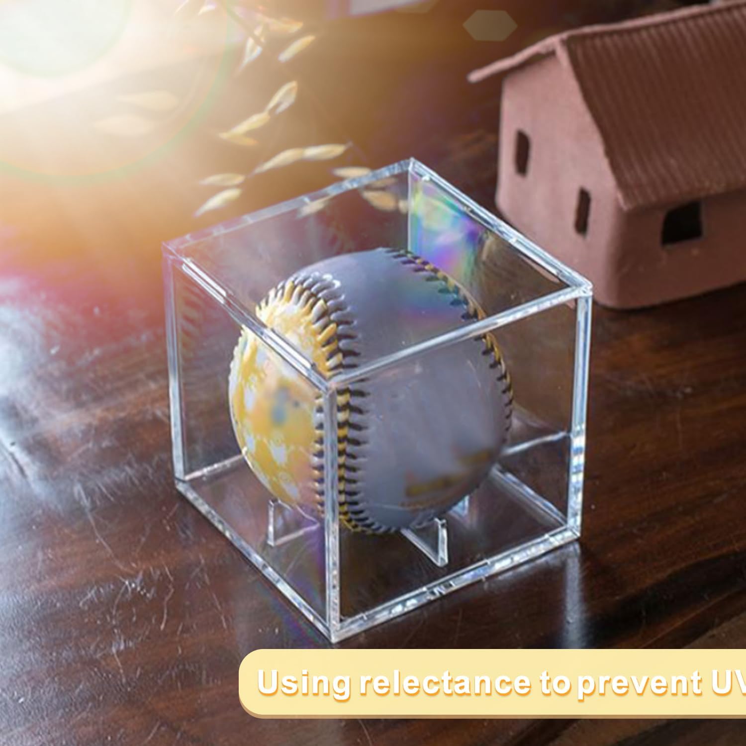 ODM Acrylic Baseball Case for Display, UV Protected Baseball Display Cube, Autographed Baseball Clear Display Case, Baseball Display Case for Memorabilia Baseball (1 PC) Custom Logo Service