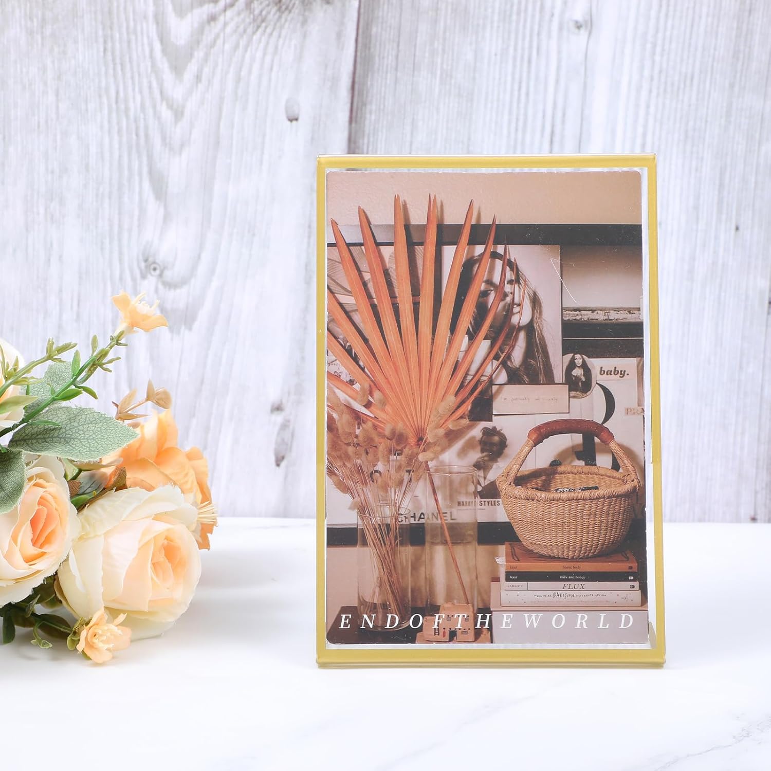 Wholesale 12 Pcs Acrylic Sign Holder Gold Frames Clear Wedding Table Number Frames Menu Holders Double Sided Table Display Stand Slanted Back Picture Frame for Wedding (4 x 6 Inch) China Factory Bulk Supply