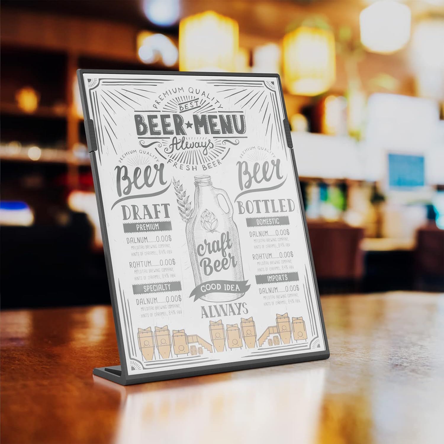 Wholesale MaxGear Fall Resistant Acrylic Sign Holder 8.5 x 11 Inches 3 Pack, Slant Back Table Flyer Menu Display Stand, Heavy Duty Plastic Acrylic Sign Frame Paper Holder for Business, Store, Restaurant, Black China Factory Bulk Supply