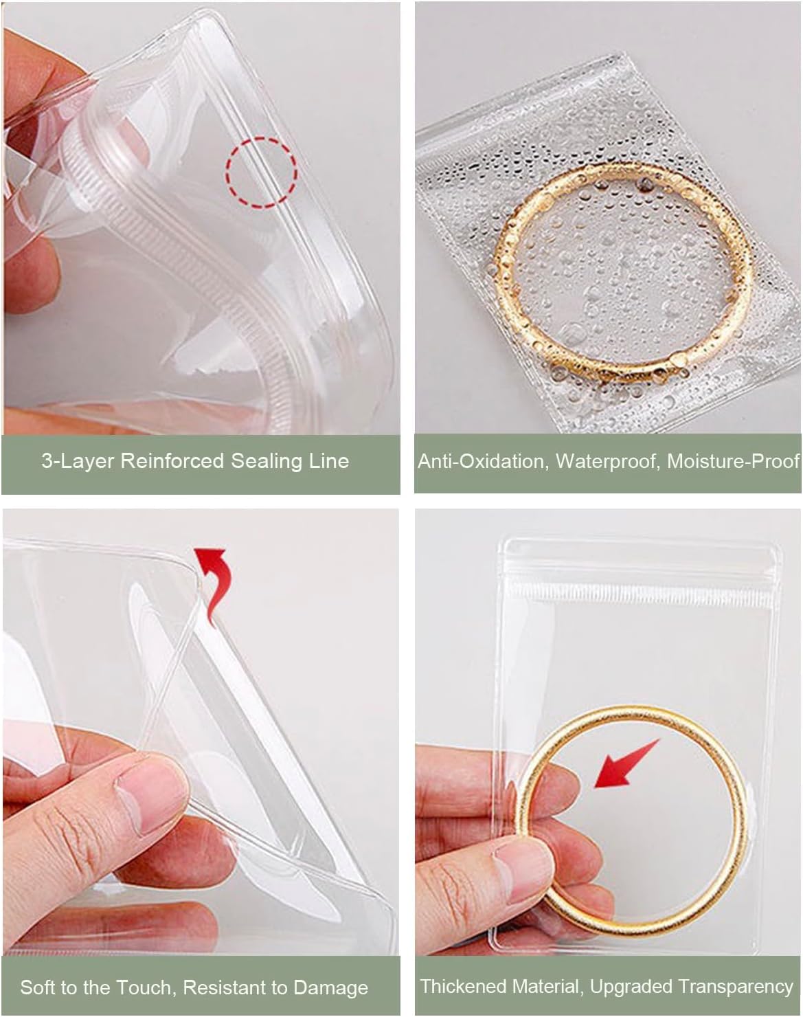 Direct Manufacturer 4 In 1 Acrylic Jewelry Organizers and Storage with 60 Portable Anti Tarnish Jewelry Bags, Clear Jewelry Box Organizer, Travel Jewelry Case for Earrings/Rings/Necklaces for Women Girls Low MOQ
