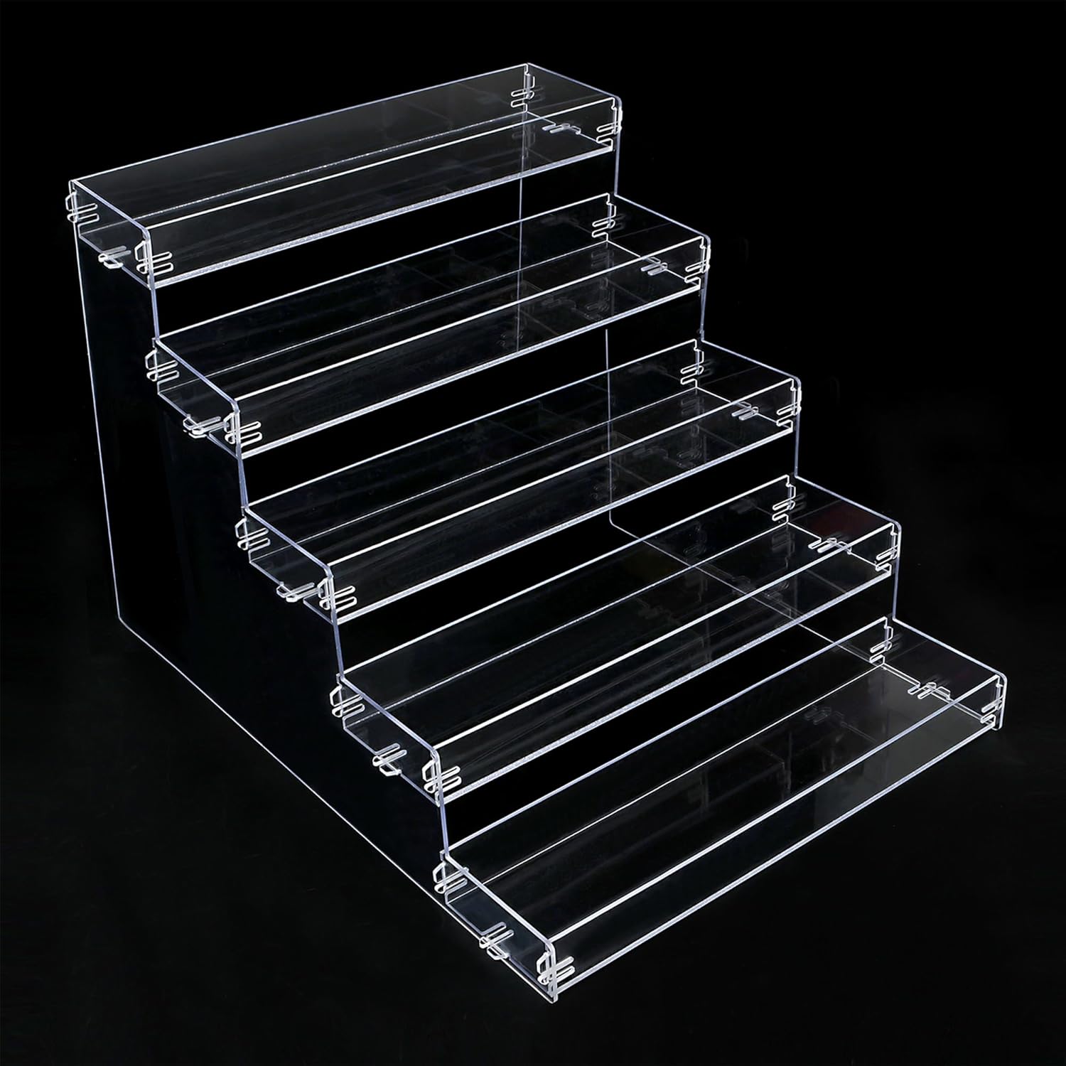 Private Label Spice Rack,No Tool Needed & No Pungent Acrylic Glue Self-derived Snap On Assembly Spice Shelf Pantry Kitchen Cabinet Organizer 10 in for Jars,Baking Supplies & Spice Bottles (5 Tier) Dropshipping Friendly