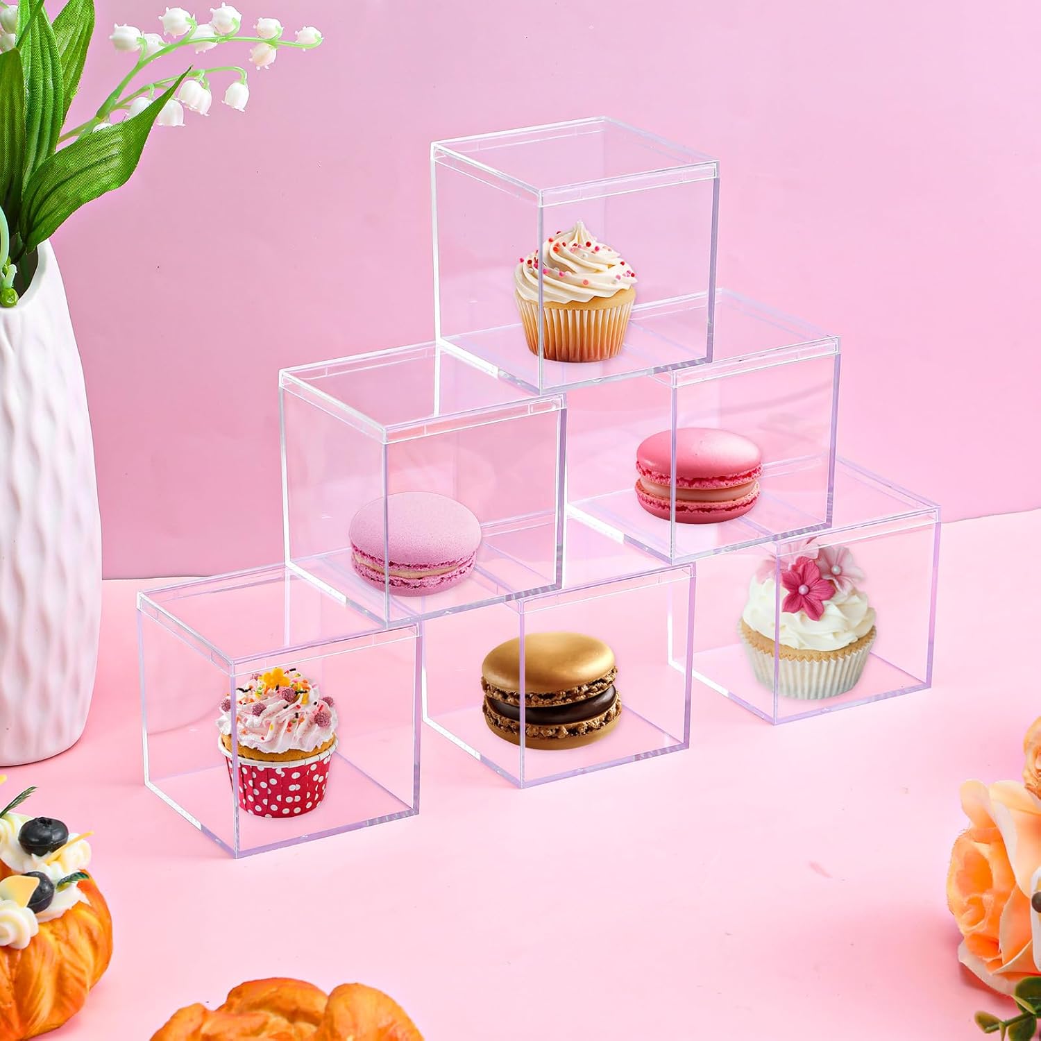ODM 12Pcs Clear Acrylic Box with lid 4 x 4 x 4 Inch Small Acrylic Box Plastic Square Cube Decorative Storage Boxs Mini Acrylics Containers Display Boxes Display Case Container for Candy Jewelry Tiny Items Custom Logo Service