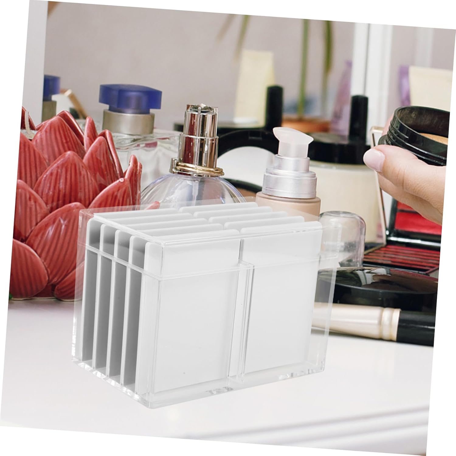Private Label Acrylic Eyelash Storage Box Multi Organizer for False Eyelashes Durable and Stylish Display Case Travel Friendly Design for Easy Makeup Application Custom Logo Service
