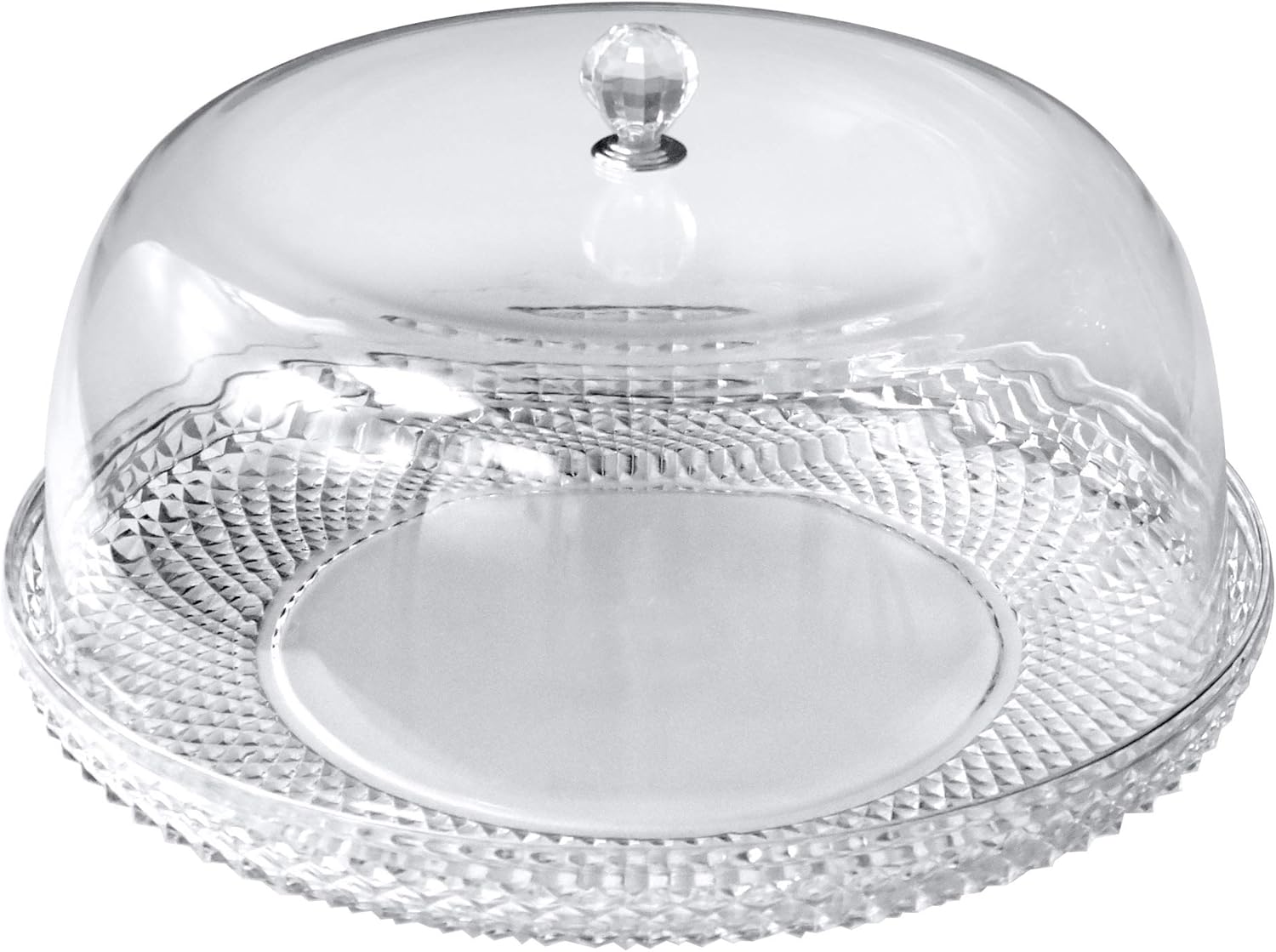 Private Label Amazing Abby - Kate - 12-Inch Acrylic Cake Plate with Dome, Plastic Cake Stand with Cover, Serving Platter with Lid, BPA-Free and Shatter-Proof, Perfect for Display, Party, Entertaining, and More OEM Wholesale Manufacturer