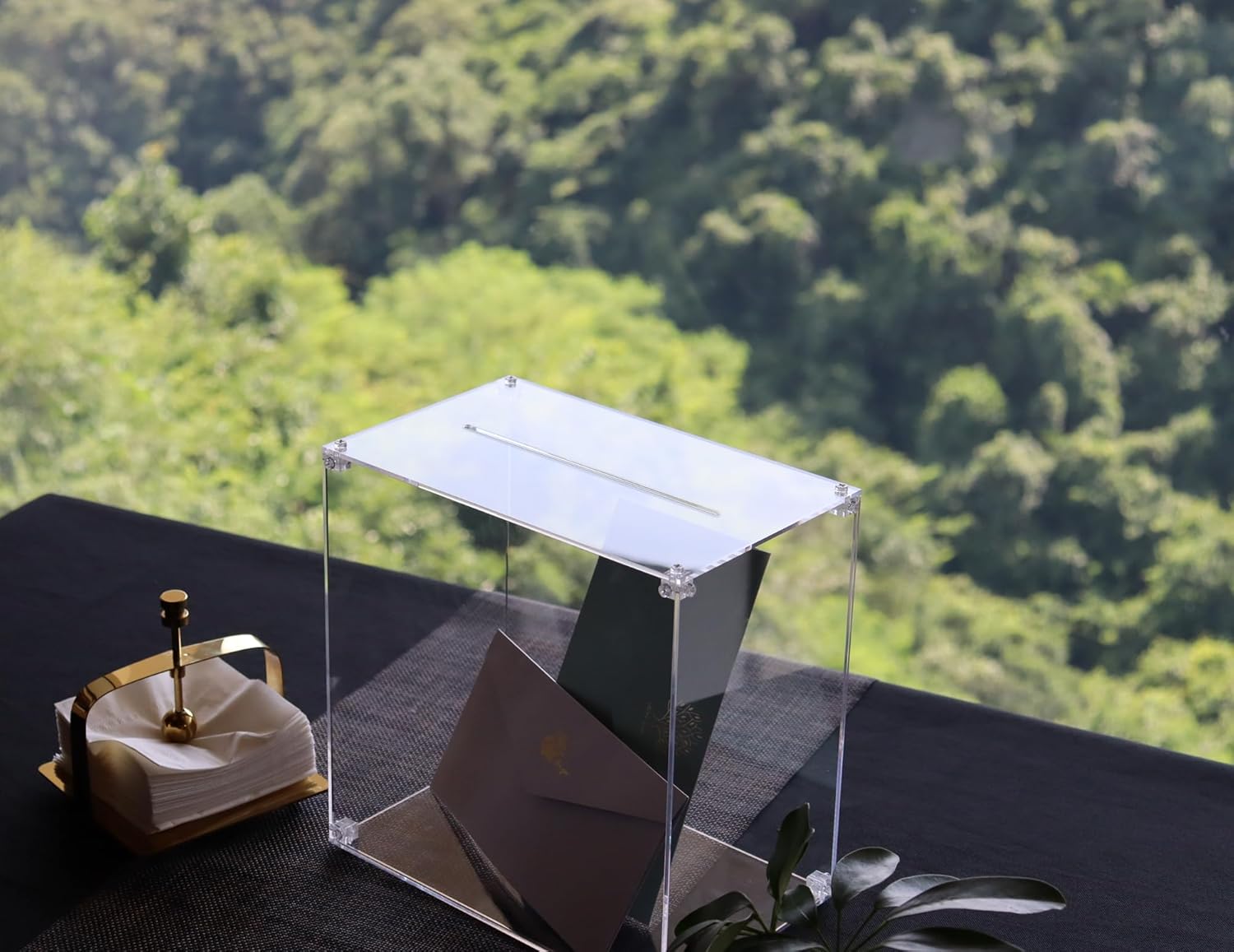 Private Label Clear Acrylic Wedding Card Box, DIY Large Card Box with Clear Assembly Parts, Party Cards Receiving for Birthdays, Graduation & Baby Shower Decorations, Easy for Traveling(10x10x6.18”) Wholesale Manufacturer