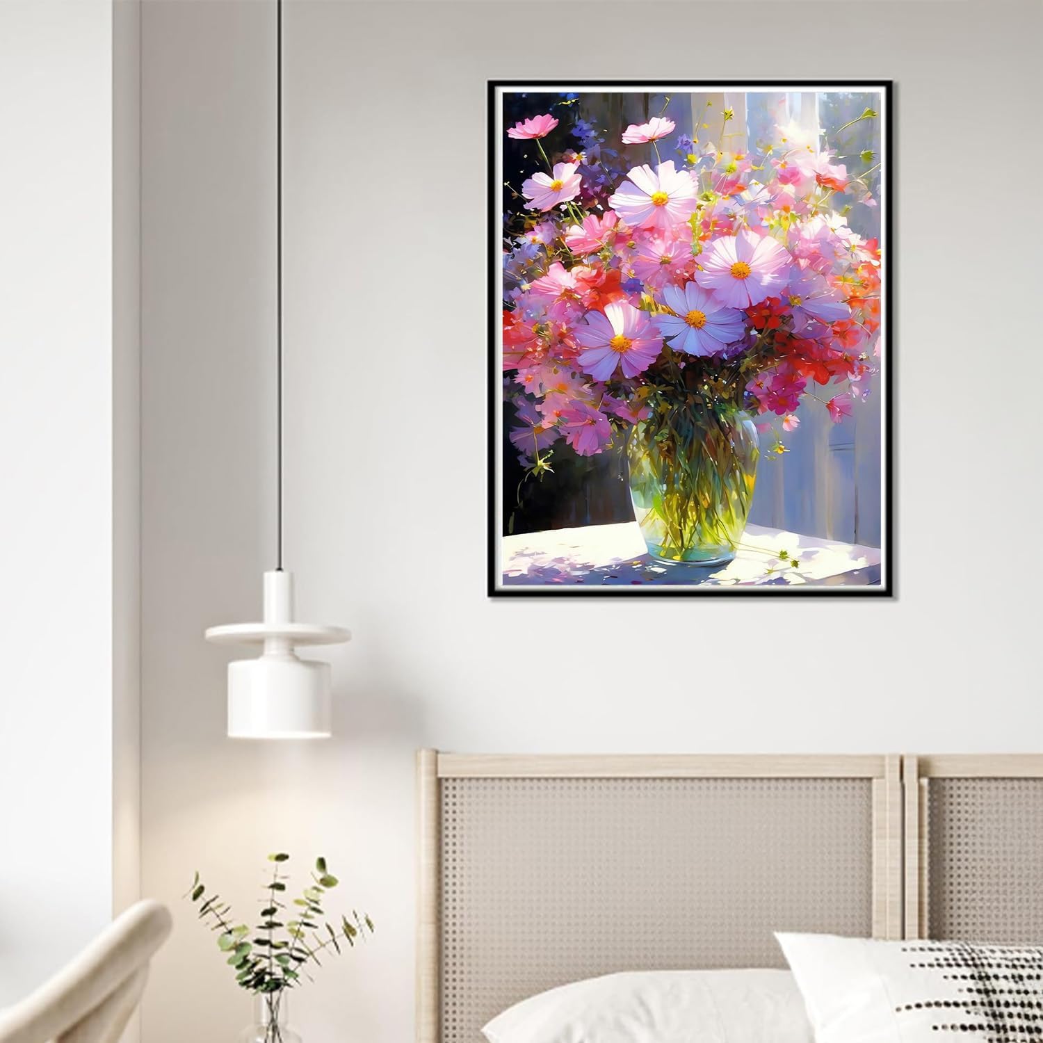 ODM HITIRECOVI Flowers Paint by Number Framed,Paint by Numbers with Frame-with Wooden Easel,DIY Acrylic Painting by Numbers in Colorful Gifts Box for Wall Decor 12x16inch Custom Mold Development