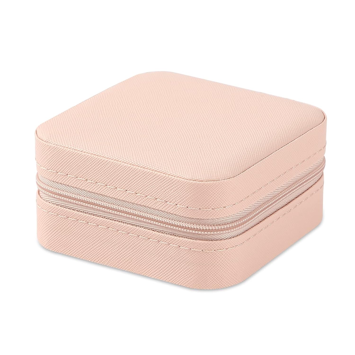 Direct Manufacturer Portable Travel Mini Jewelry Box Leather Jewellery Ring Organizer Case Storage Gift Box Girls Women (pink). Low MOQ