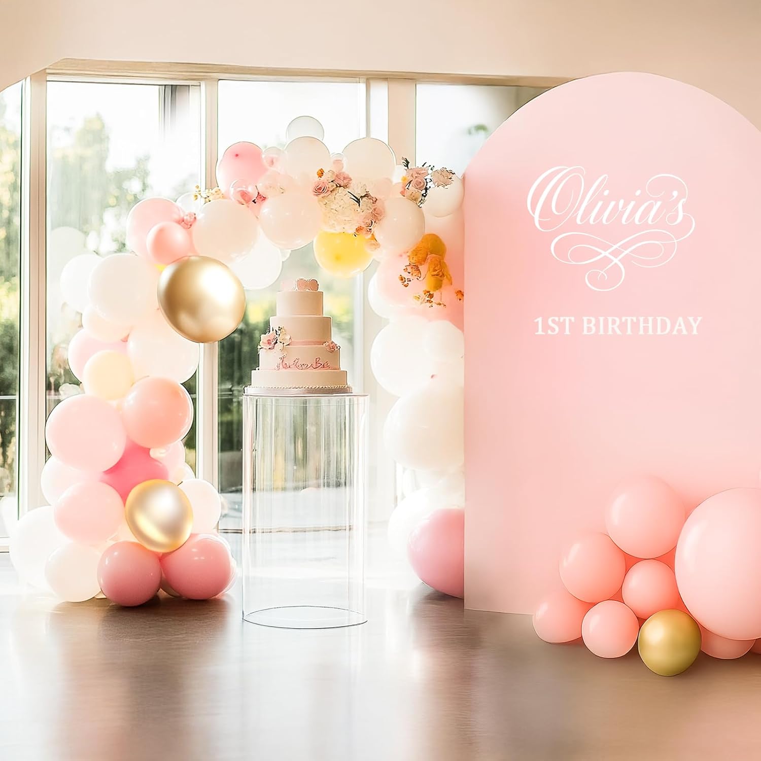 Private Label Cylinder Pedestal Stands for Party – 3 Pcs Clear Acrylic Display Pedestals for Wedding, Birthday, Party and Event Decoration – 35.4''H, 29.5''H, 23.6''H OEM Wholesale Manufacturer