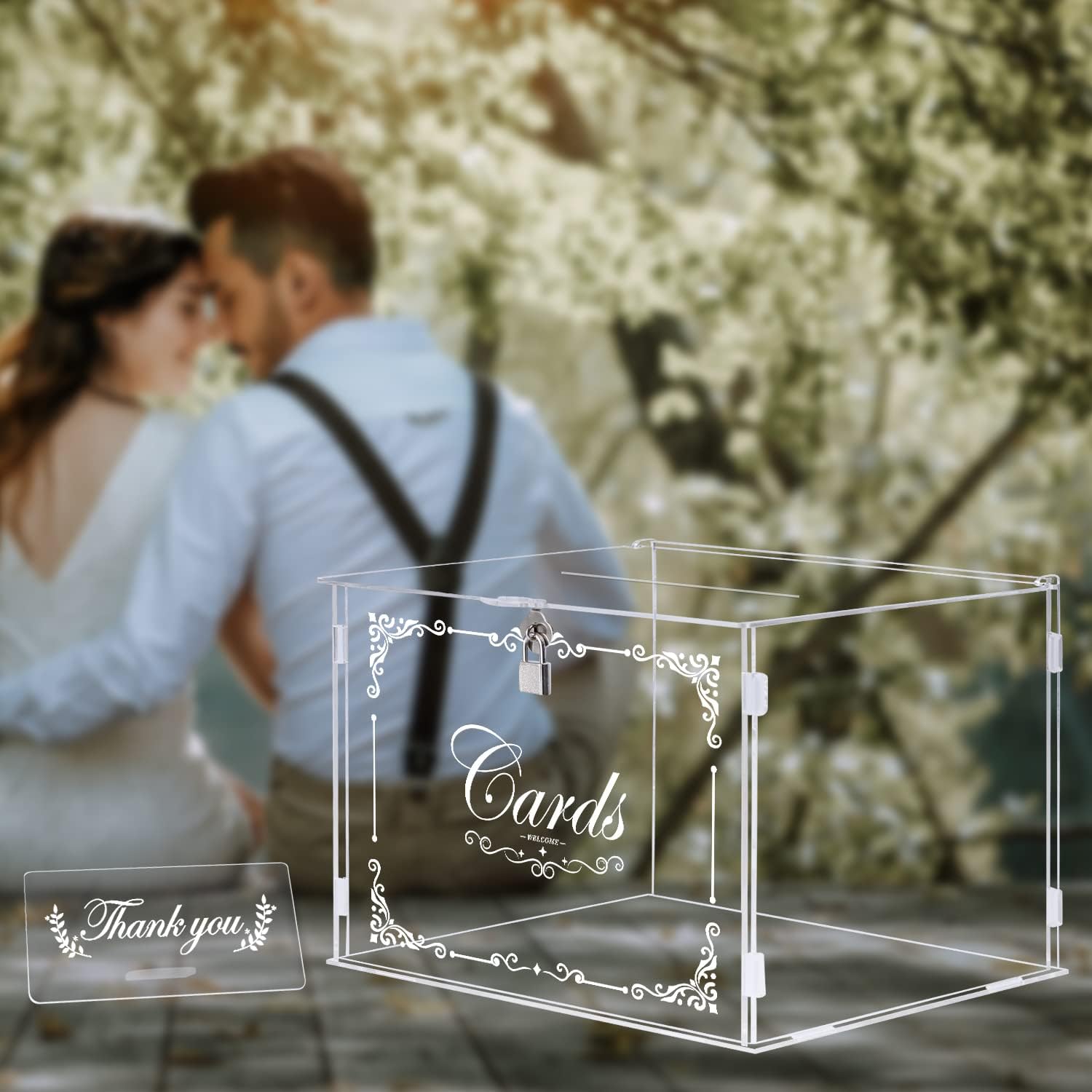 ODM Ywlake Acrylic Wedding Card Box Money Post Gift Box Holder, Clear Card Box Large Letter Envelope Boxes with Lock and Slot for Reception Anniversary Birthday Party Baby Shower Custom Mold Development
