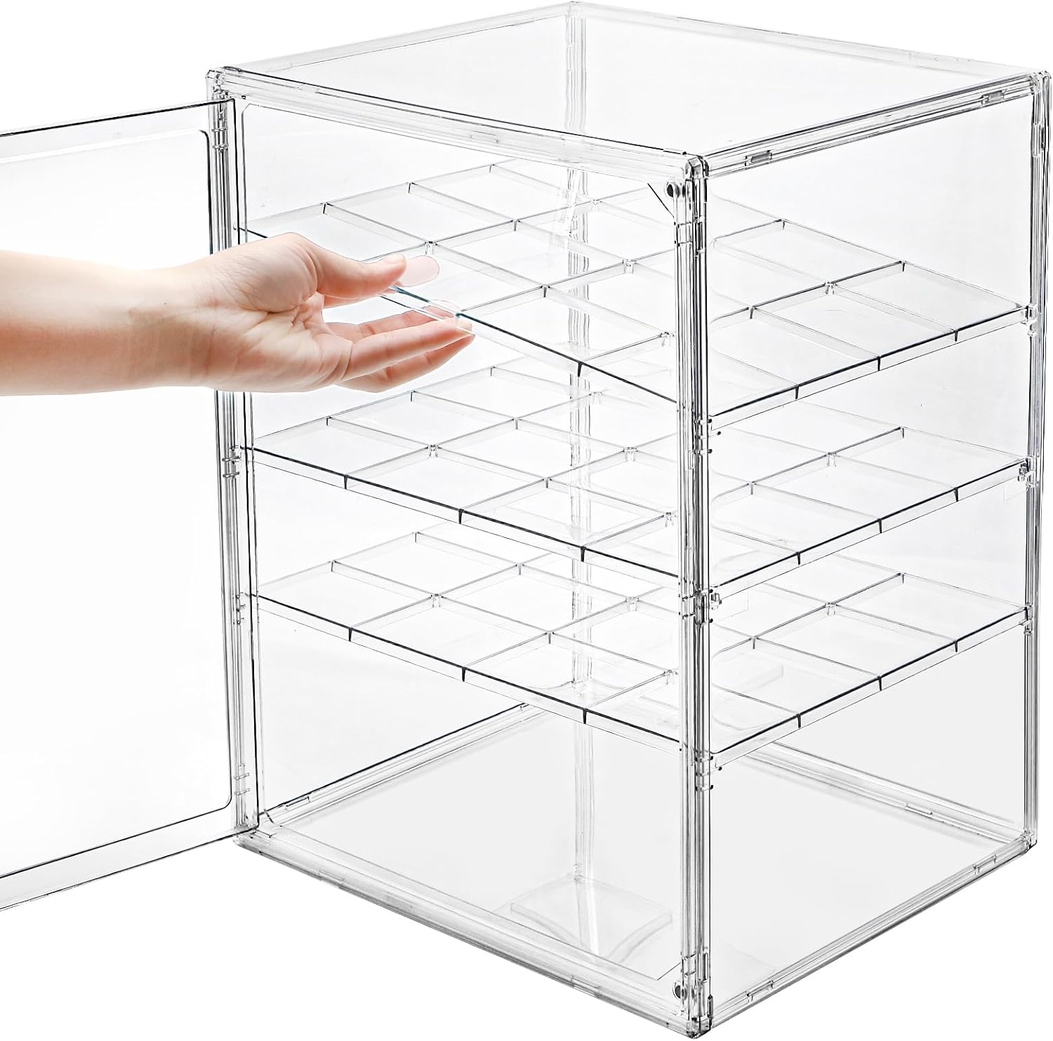 Wholesale OEM ODM 14" Clear Bread Box, 4 Tier Bakery Display Case, Bread Holder for Kitchen Counter, Pastry Bread Storage Organizer with Magnetic Door for Homemade Bread, Bagel, Muffins, Cupcake, Collectible Factory & Supplier