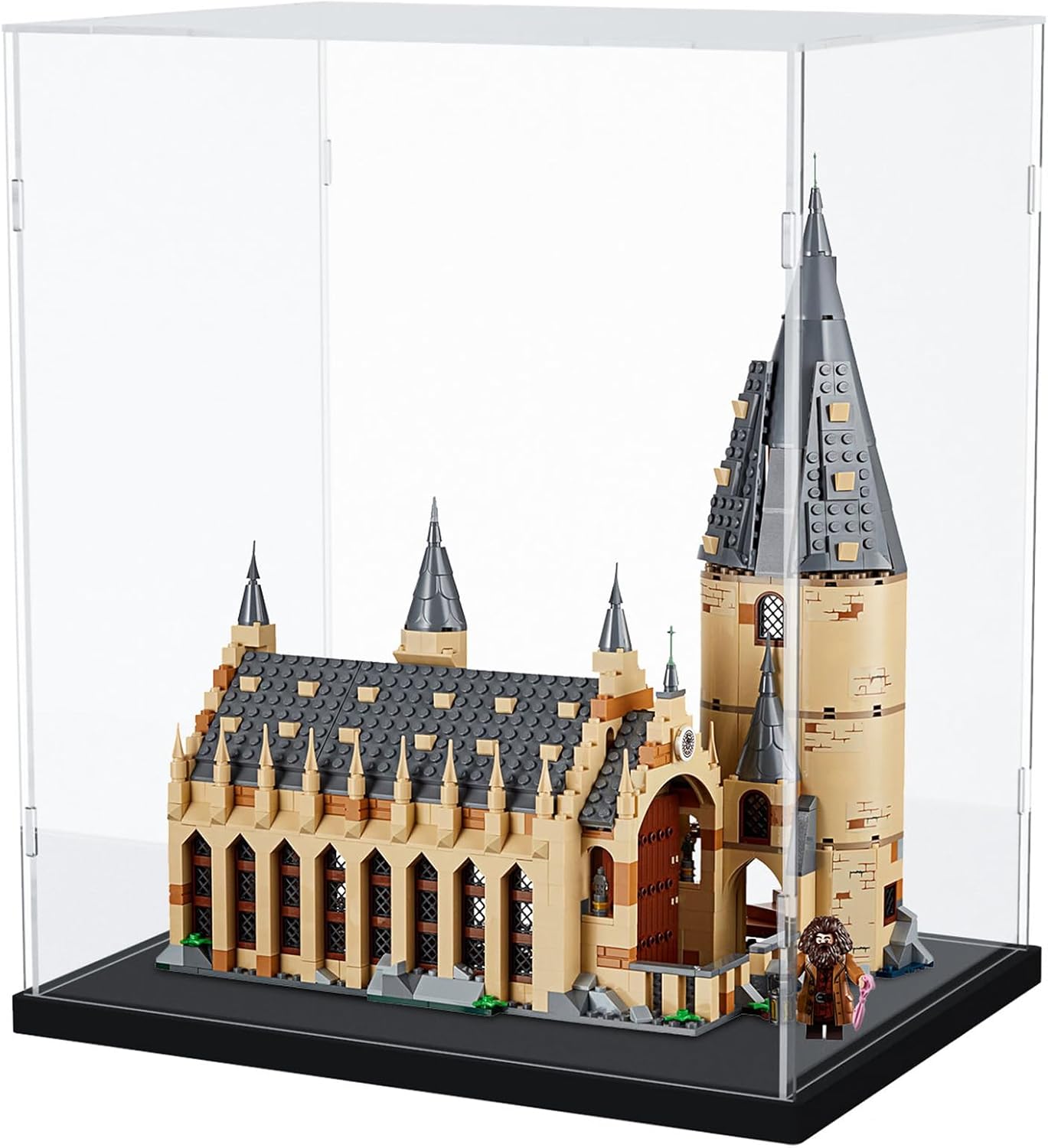 DuvinDD Assemble Acrylic Display Case for Collectibles Countertop Clear Lego Display Box Dustproof Protective Acrylic Boxes for Display Action Figure Toys Showcase with Thick Base (13.7x9.8x15.7inch)