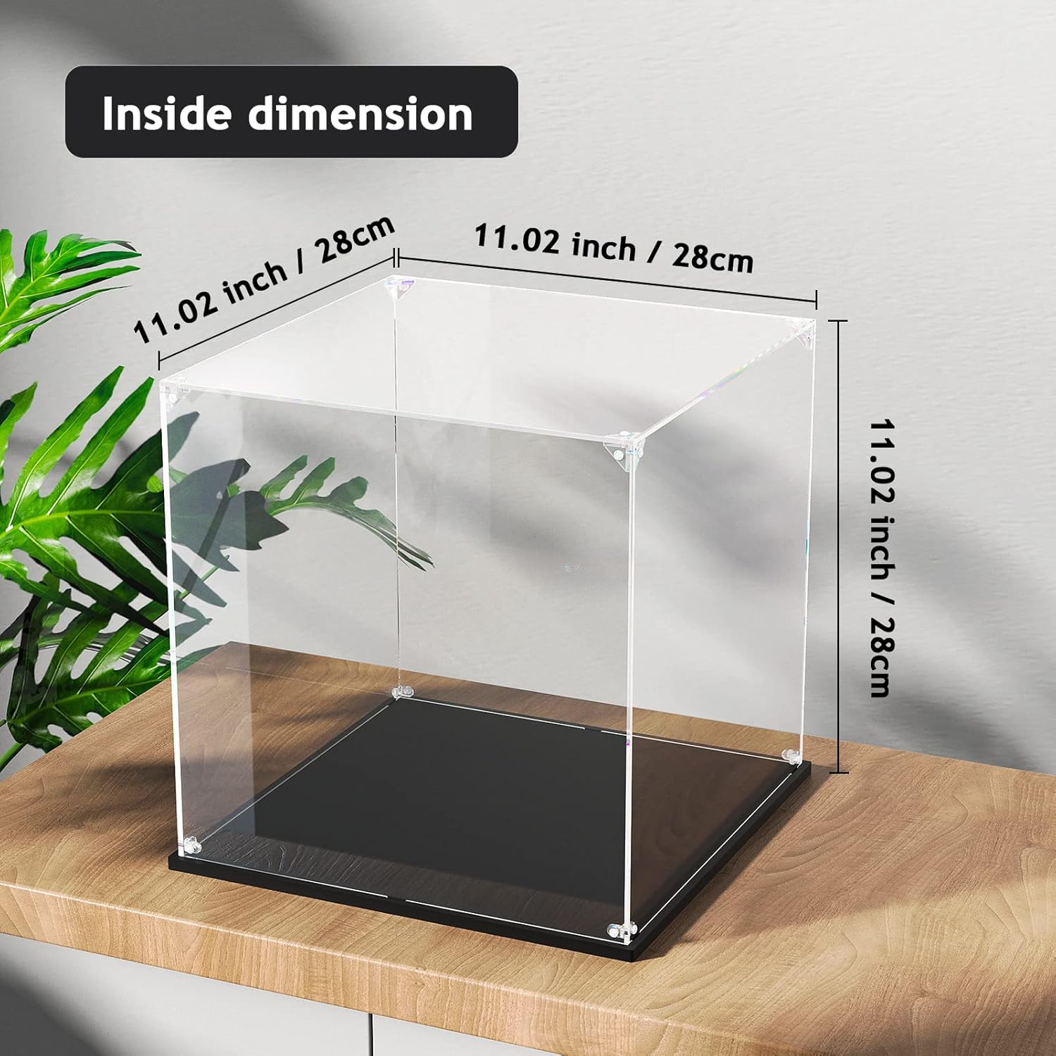 Wholesale OEM ODM Clear Acrylic Display Case, Self-Assemble Showcase for Collectibles, Action Figures, Dolls, Toys - Alternative Glass Box for Commemorative Gifts (11x11x11 inch, 28x28x28 cm) Factory & Supplier