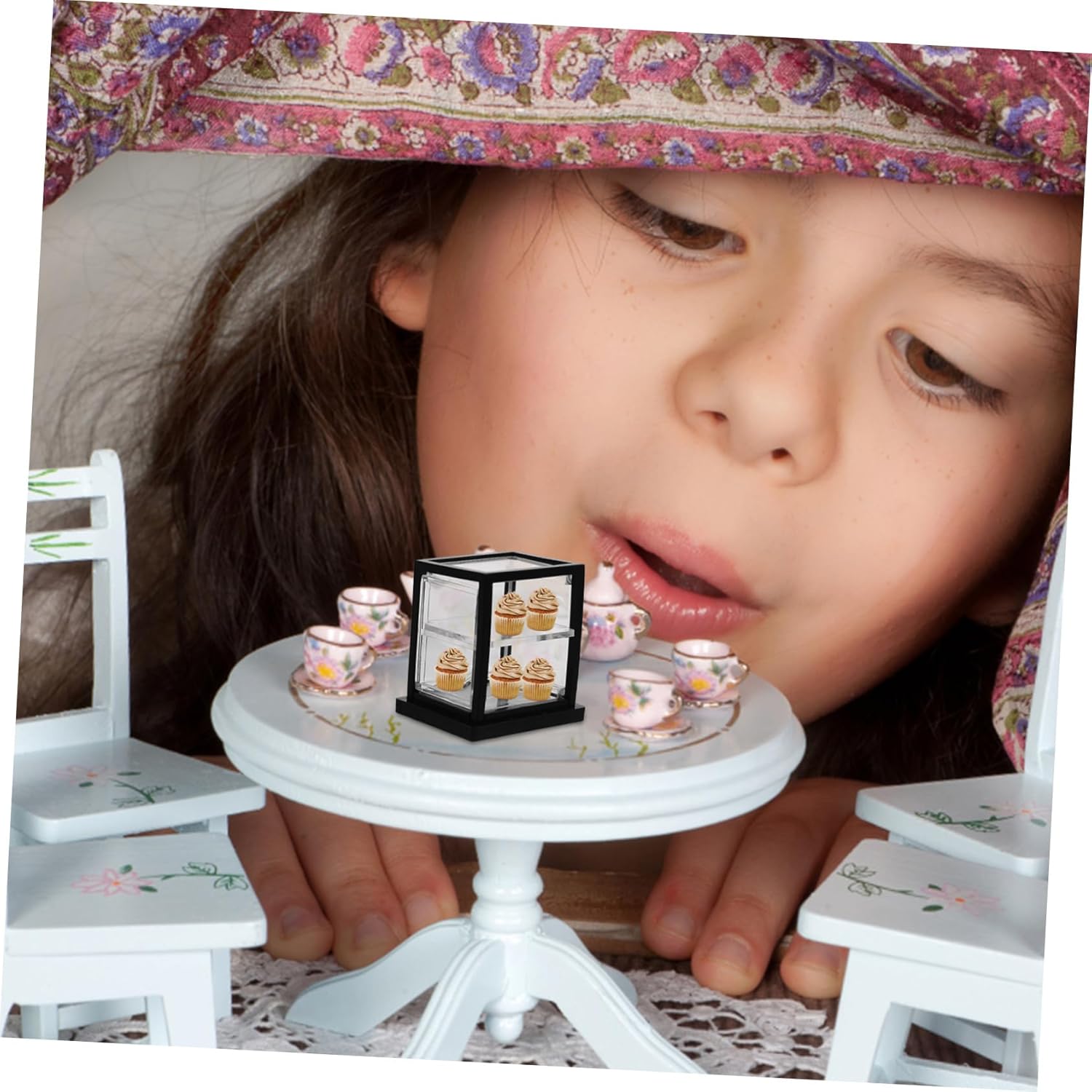 Wholesale OEM ODM Milisten 6pcs Miniature Bakery Display Case Double Layer Transparent Dollhouse Cabinet for Decoration Charming House Accessory for Landscape Display Factory & Supplier