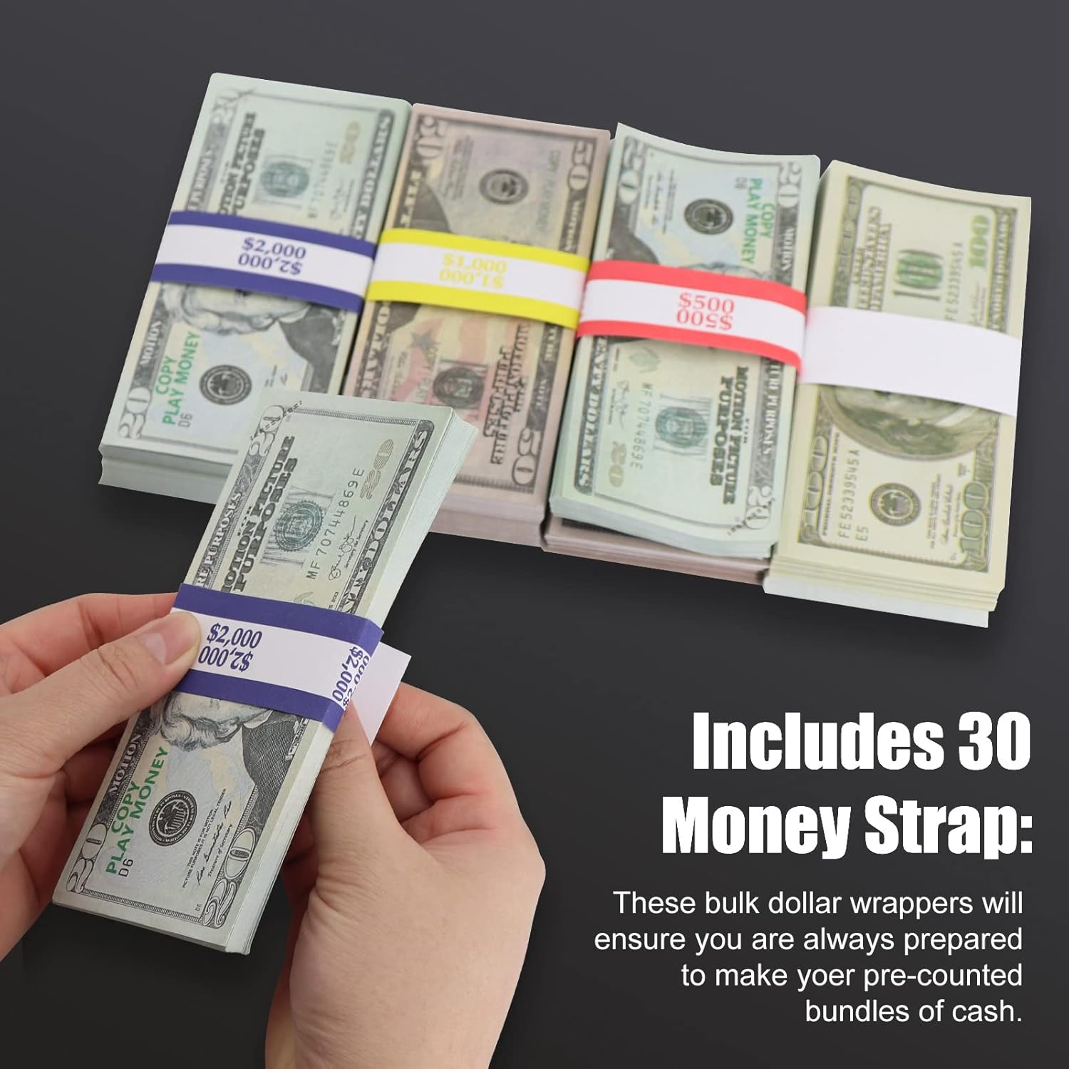 Private Label Clear Acrylic Lockable Cash Box with 30 Currency Wrappers, Acrylic Money Storage Box Holder Organizer for Cash, Single Currency Cash Tray Storage Box Holder Organizer for Money Custom Mold Development