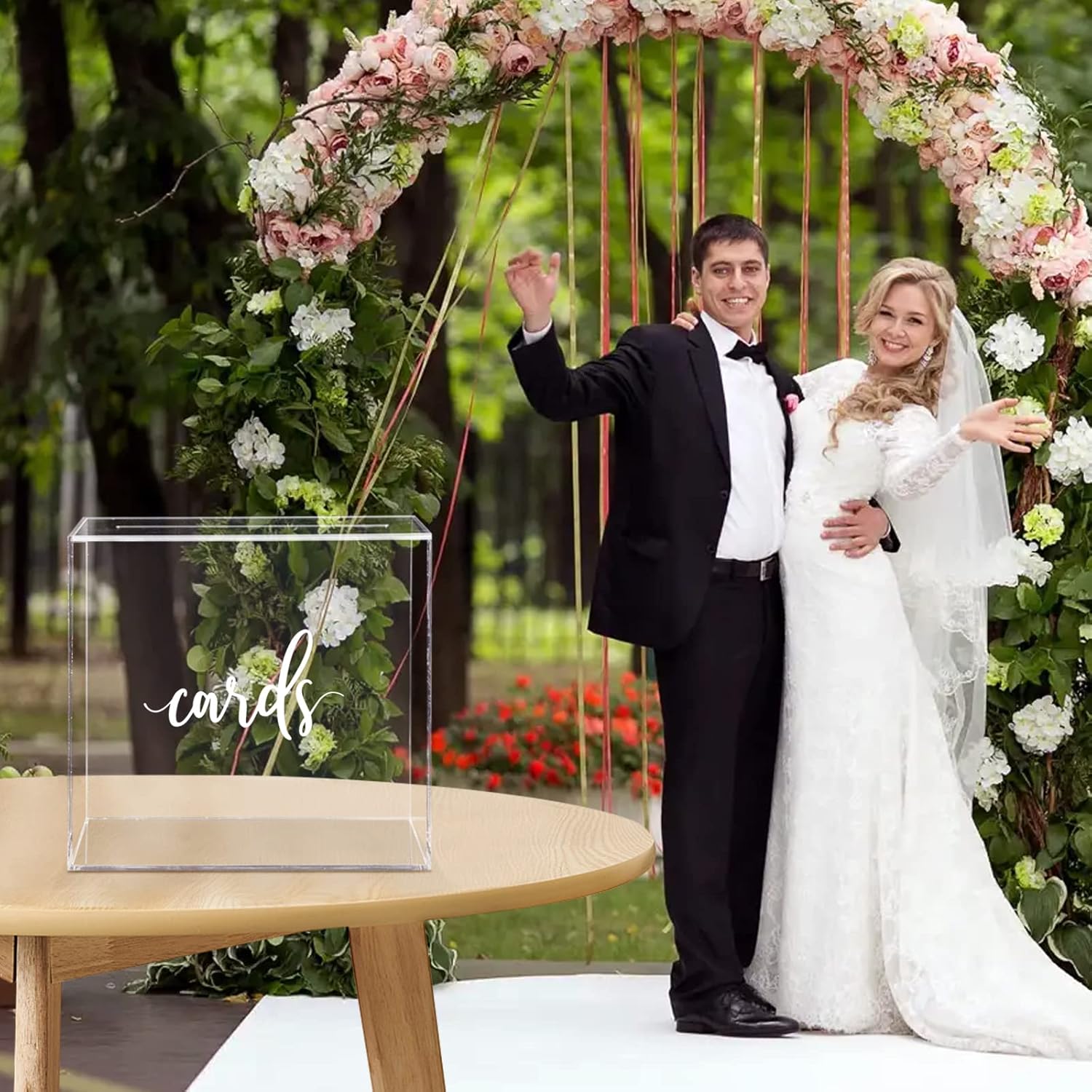 Private Label Hooqict Clear Acrylic Wedding Card Box with Slot Large Blank Gift Card Boxes for Reception, Party, Wishing Well, Money Box Holder, Graduation Decorations, Baby Shower Wholesale Manufacturer