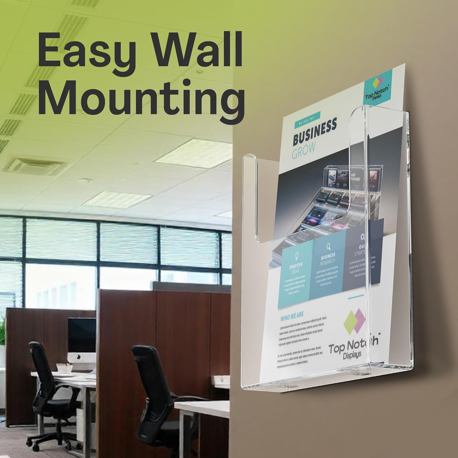Wholesale Acrylic Brochure Holder for Wall Mounting, Clear Display for 8.5" x 11" Flyers, Literature Holder for Magazines, Pamphlets, Menus, Includes Screws & Plastic Anchors – Pack of 2 China Factory Bulk Supply
