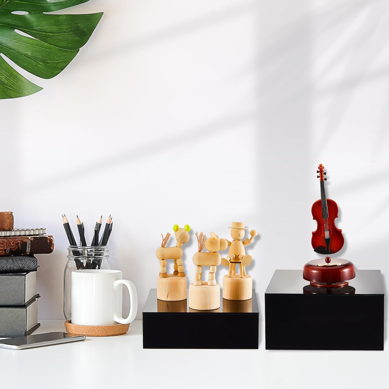 Private Label Sintuff Buffet Risers 5 Pcs Acrylic Food Display Cube for Buffet Table Dessert Cake Jewelry Figures Show Decor Acrylic Cube Boxes Nesting Risers with Hollow Bottoms(Black,6/7/8/9/10inch) OEM Wholesale Manufacturer