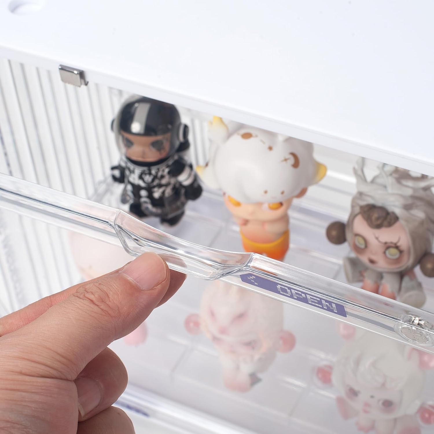 Wholesale OEM ODM Clear Display Case for Figures, 3 Tier Adjustable Display Stand, Acrylic Display Box with Magnetic Door, Dustproof Showcase for Collectibles Mini Funko Pop Popmart Action Figures (Clear-2 Pack) Factory & Supplier