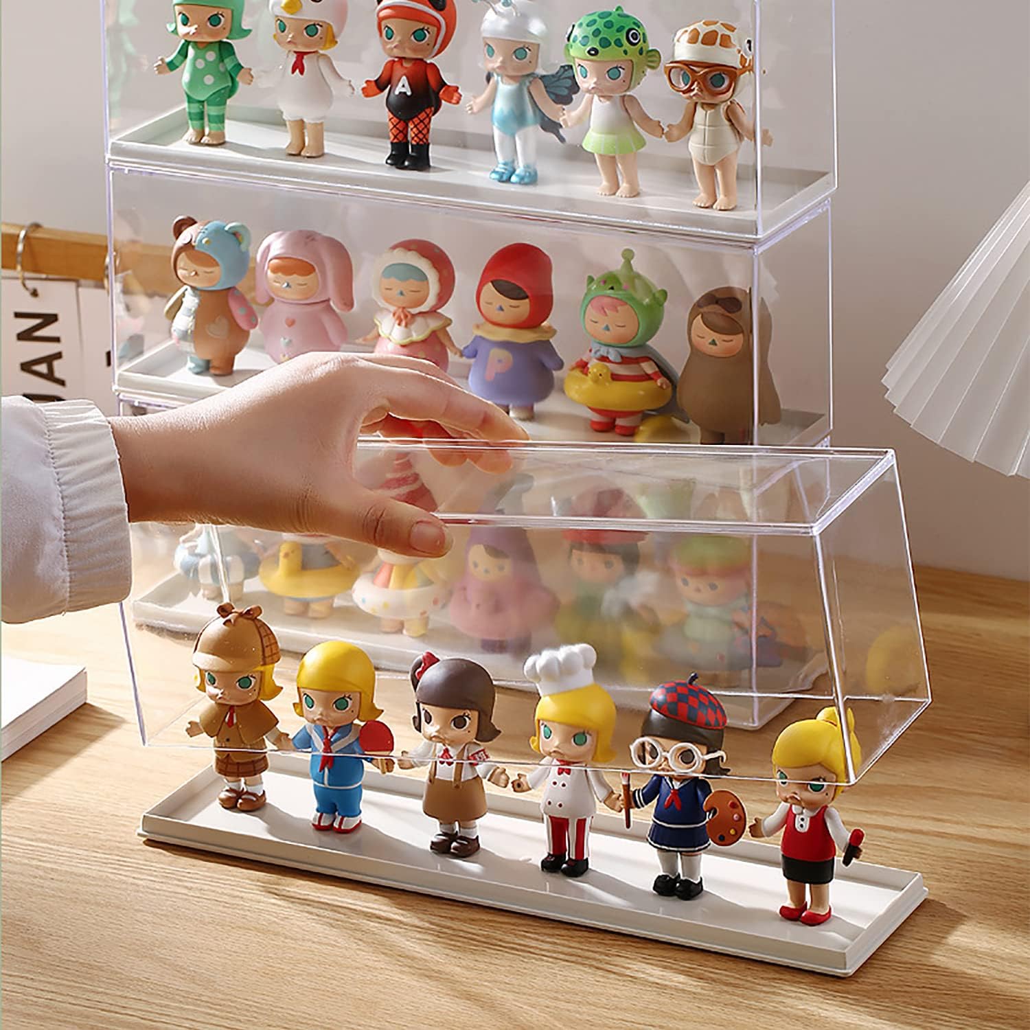 Wholesale OEM ODM Clear Acrylic Display Case for Mini Funko Pop Figures,Desktop Storage Cabinet Organizer for Doll Toy Collectibles, Action Figures, Mini Figurines Dustproof Protection（11.8" L x 3.07" W x 4.13" H Factory & Supplier