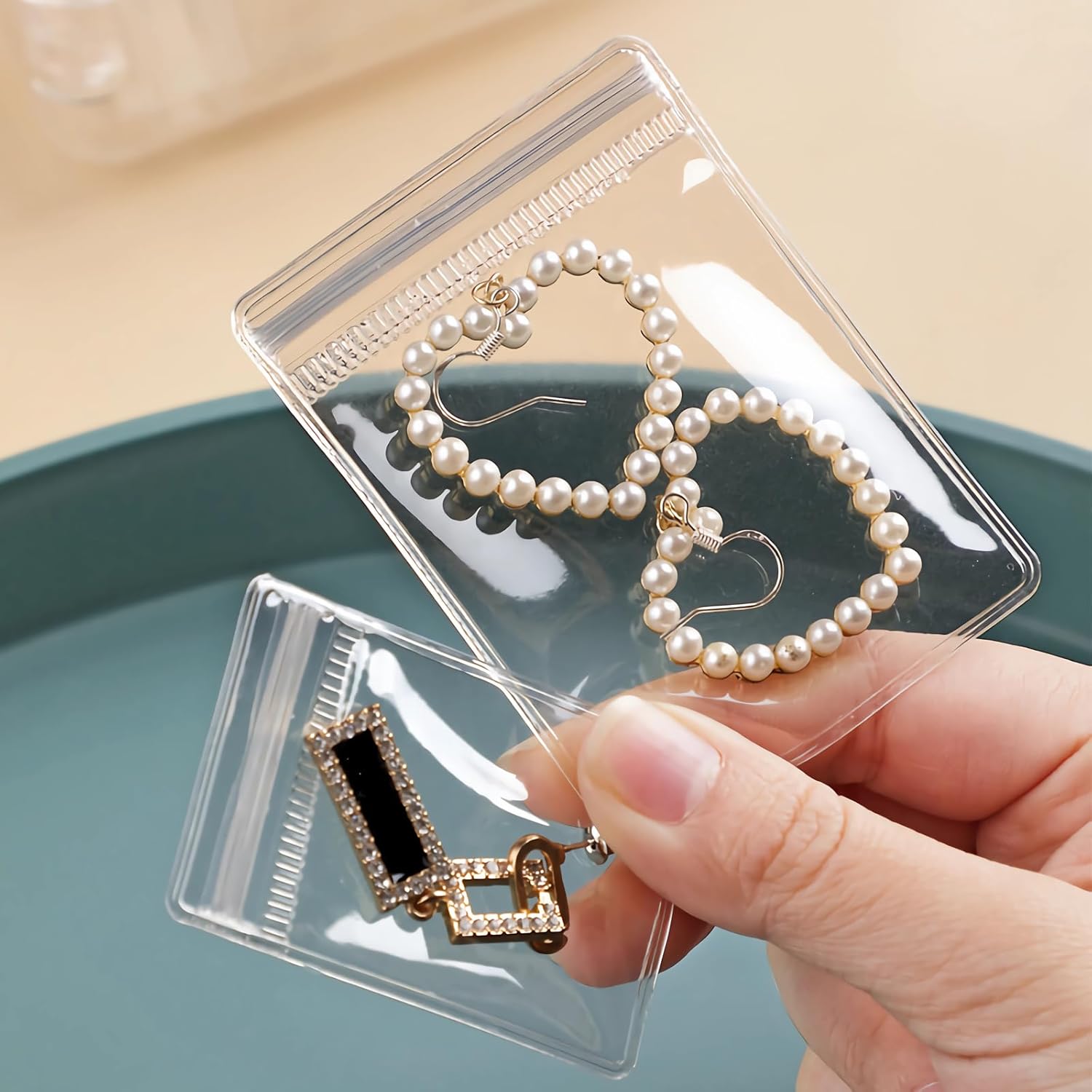 Direct Manufacturer Acrylic Jewelry Box Organizer, Clear Jewelry Organizers and Storage, With 20 Anti Tarnish Jewelry Bags, Acrylic Earring Holder Organizer Box, For Rings, Earrings, Necklaces Low MOQ
