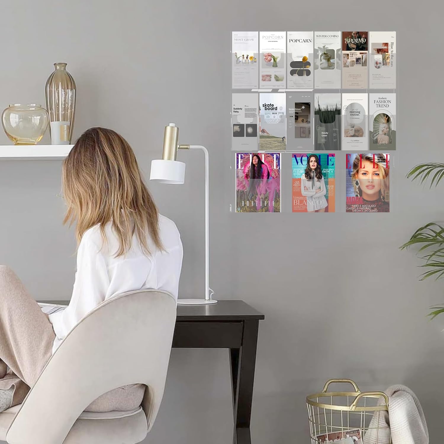Wholesale Acrylic Brochure Pamphlet Holder, 3 Magazine Holders and 12 Pamphlet Holders, Clear Brochure Display Holder Wall Mount, Trifold Flyer Rack, Literature Storage Rack for Home, Offices, Waiting Room China Factory Bulk Supply