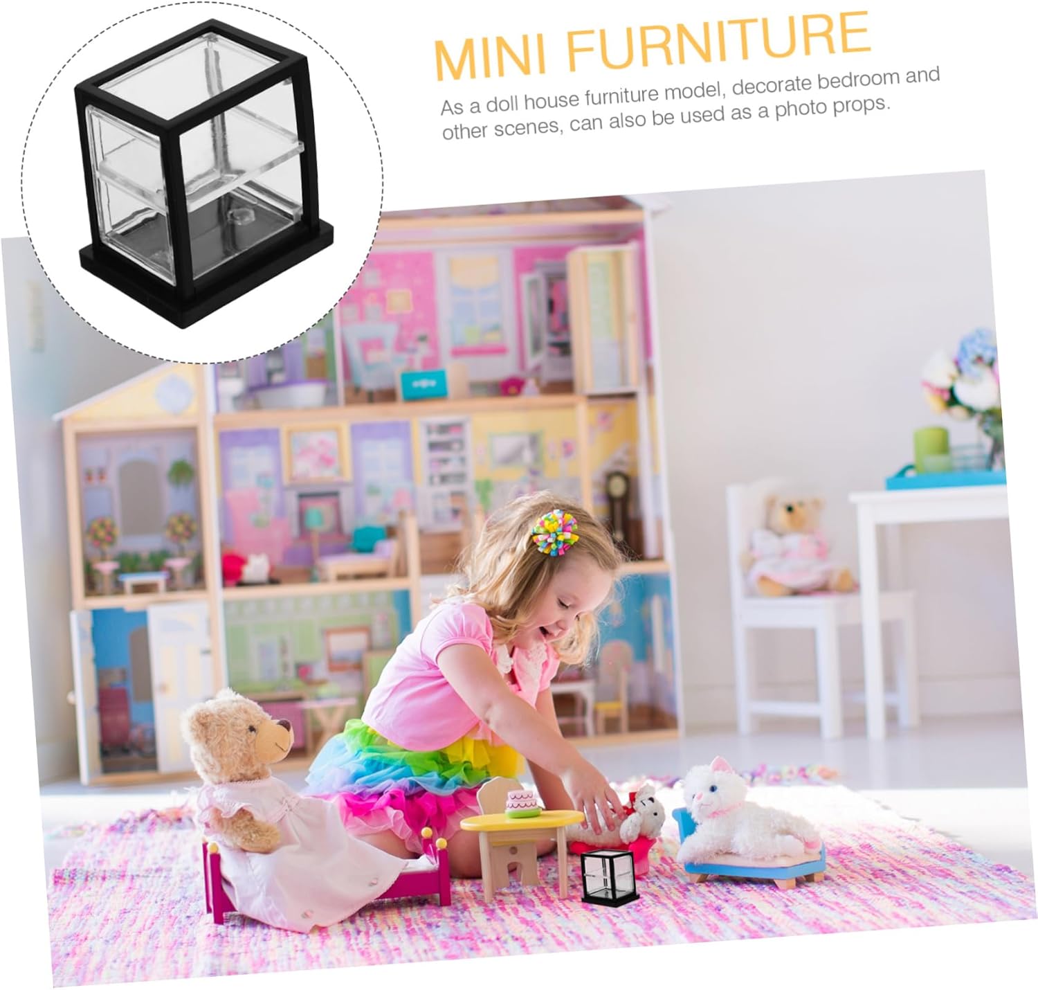 Wholesale OEM ODM Milisten 6pcs Miniature Bakery Display Case Double Layer Transparent Dollhouse Cabinet for Decoration Charming House Accessory for Landscape Display Factory & Supplier