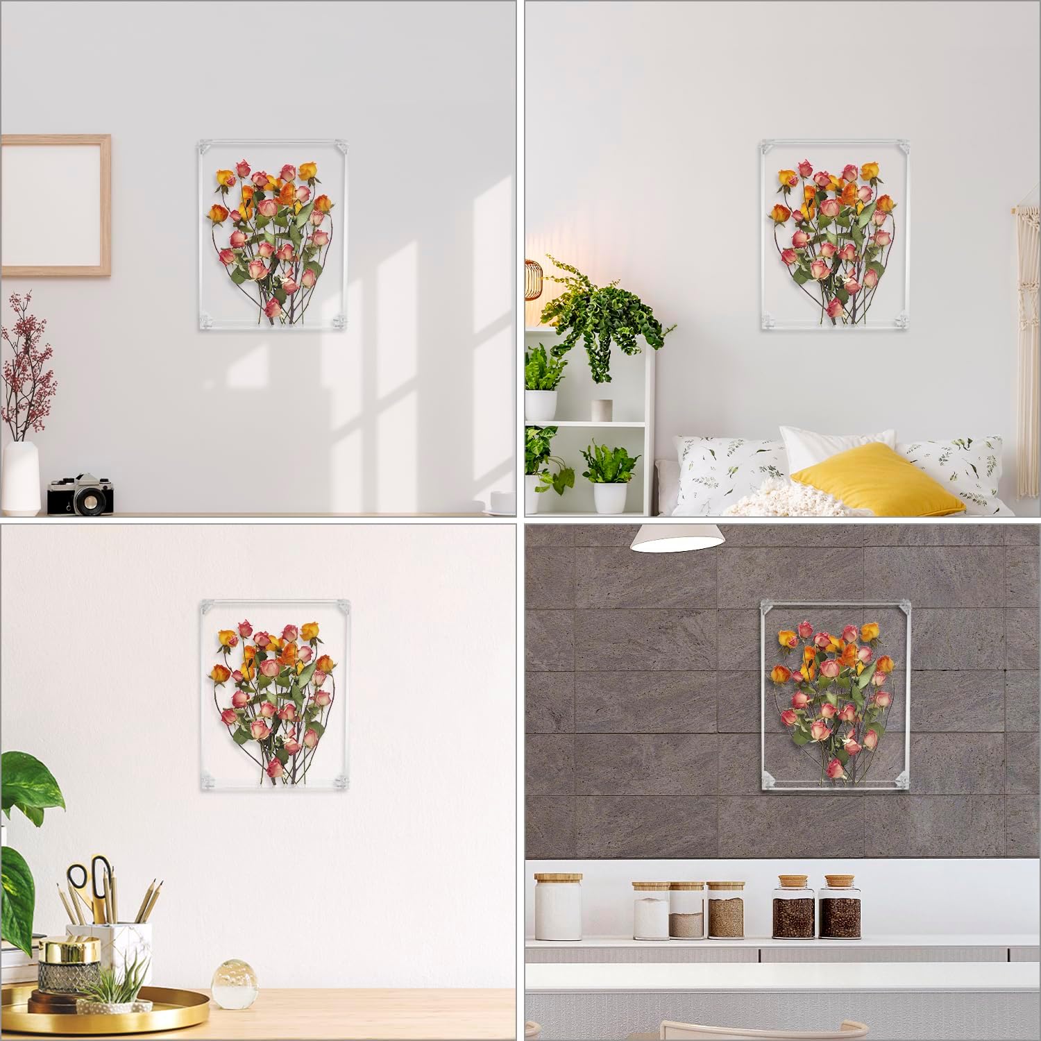Wholesale OEM ODM QWORK Acrylic Shadow Box Display Case - 11x14 inches Clear Assemble Display Frame for Tabletop or Wall Mount - Perfect for DIY Crafts, Memorabilia, and Keepsakes Factory & Supplier