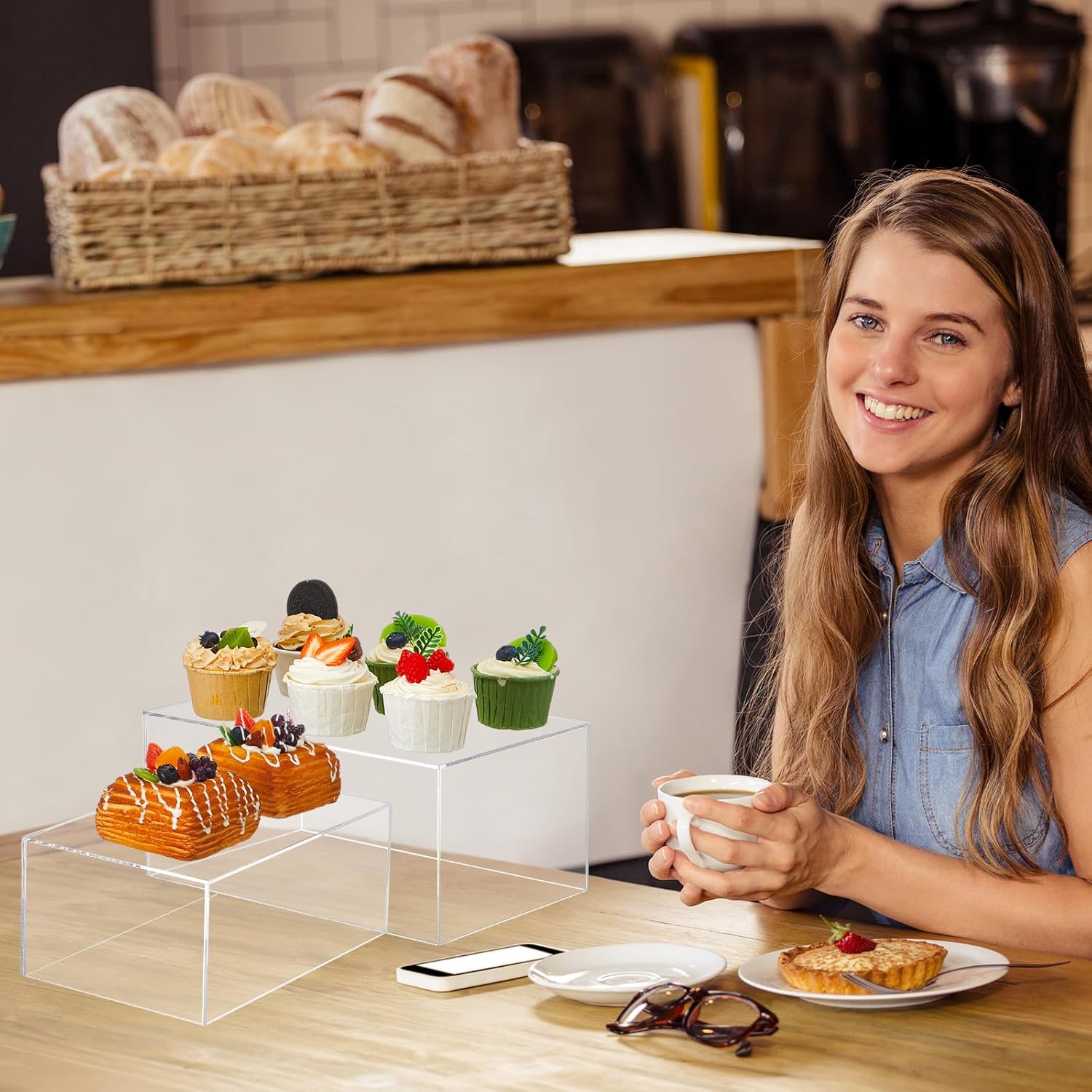 Wholesale OEM ODM Leinuosen 6 Pcs Food Risers for Buffet Table Large Buffet Risers Acrylic Display Box Acrylic Cube Display Stands for Dessert Catering Supplies(Clear,7''x3'',8''x4'',9''x5'',10''x6'',11''x7'',12''x8'') Factory & Supplier