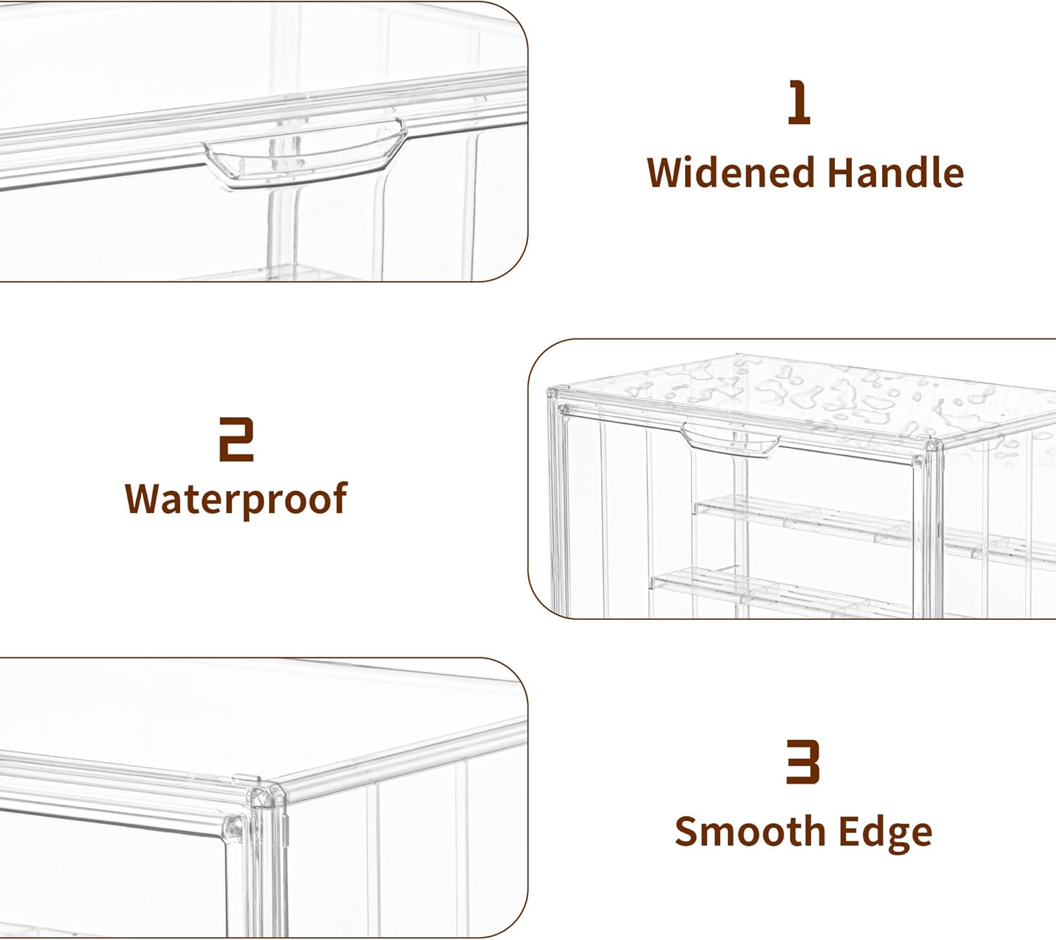 ODM Display Case for Collectibles 4 Layer Updated Adjustable Acrylic Display Case with Magnetic Door Clear Stackable Display Box Hobby Display Cases for Figures, 1 Pack Custom Logo Service