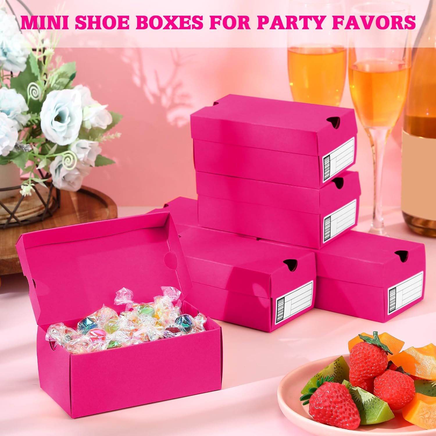 ODM 12 Sets Mini Sneaker Boxes for Party Favors Mini Shoe Gifts Boxes 4.7 x 2.5 x 2 Inch Sports Small Gift Case with Editable Label for Candies Cookies Snackss Custom Mold Development