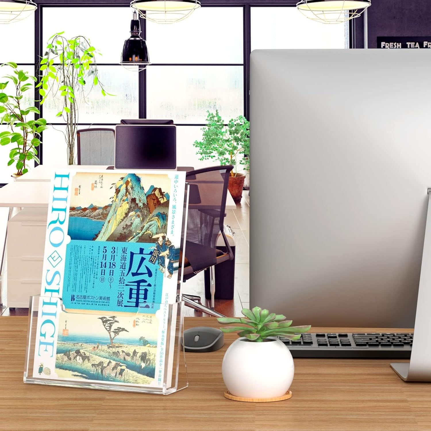Wholesale NIUBEE Acrylic Brochure Holder 8.5 x 11 inches 2 Pack, Clear Acrylic Literature Holder Plastic Flyer Display Stand, Acrylic Countertop Organizer for Magazine, Pamphlet, Booklets, Menu, Journals China Factory Bulk Supply