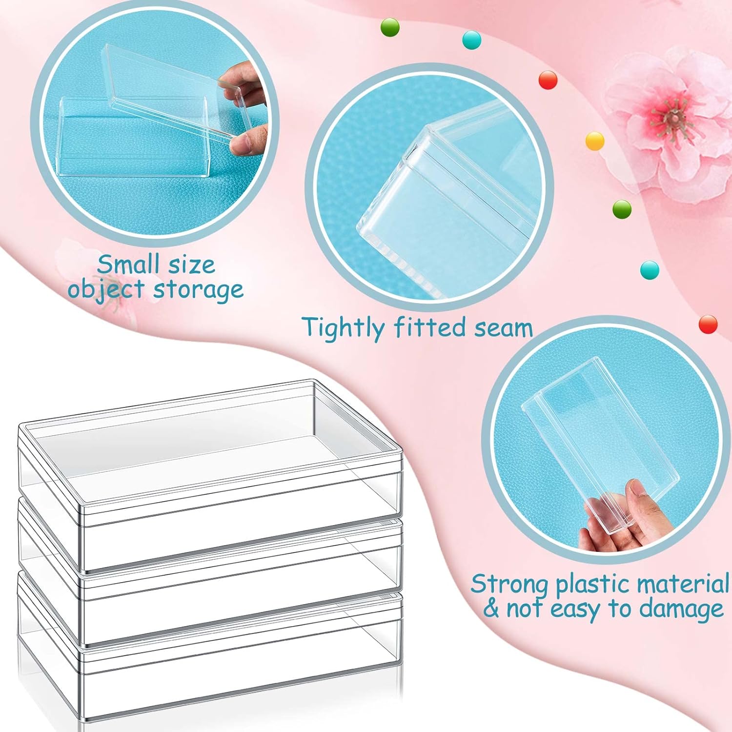 Private Label Blulu 12 Pcs Clear Acrylic Box with Lids 4.3 x 2.7 x 1 Inch Storage Candy Box Containers Mini Rectangle Clear Plastic Gift Containers for Display Jewelry Wedding Party Favors Treats Coin Accessories Wholesale Manufacturer