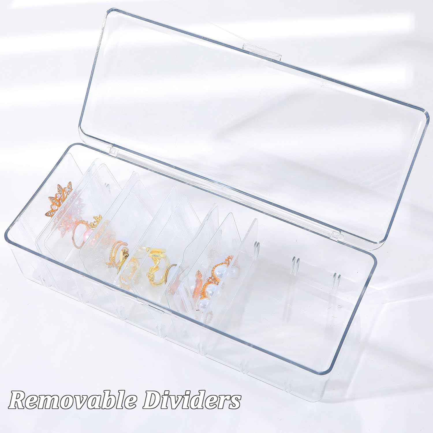 Direct Manufacturer Acrylic Jewelry Box Organizer, Clear Jewelry Organizer and Storage with 30 Portable Anti Tarnish Jewelry Bags, Jewelry Travel Bag for Rings,Necklaces, Earrings Organizer for Women Girls, Clear Low MOQ