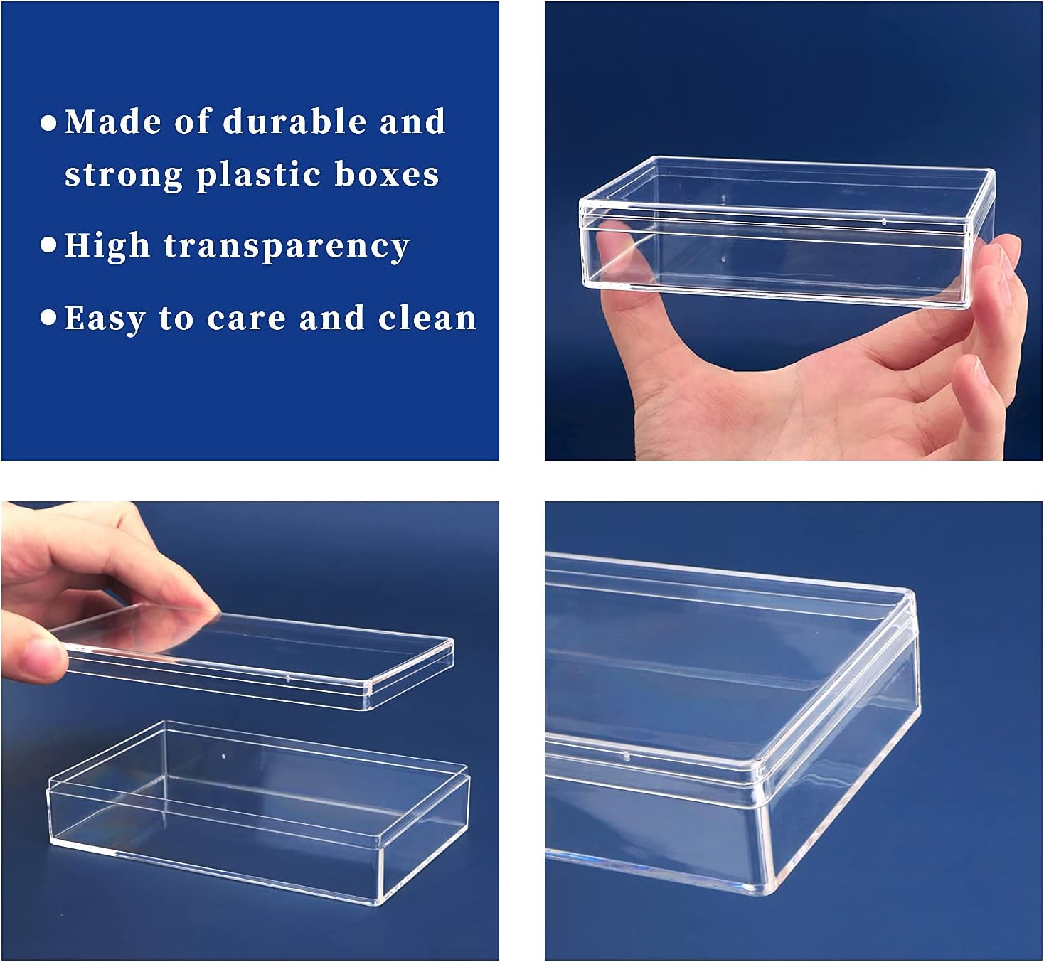 ODM dedoot Clear Acrylic Box with Lids, 4 Pack 4.3x2.7x1 Inch Clear Acrylic Plastic Square Cube Storage Candy Box Containers for Wedding, Party, Treats, Coin, Jewelry Accessories Custom Mold Development